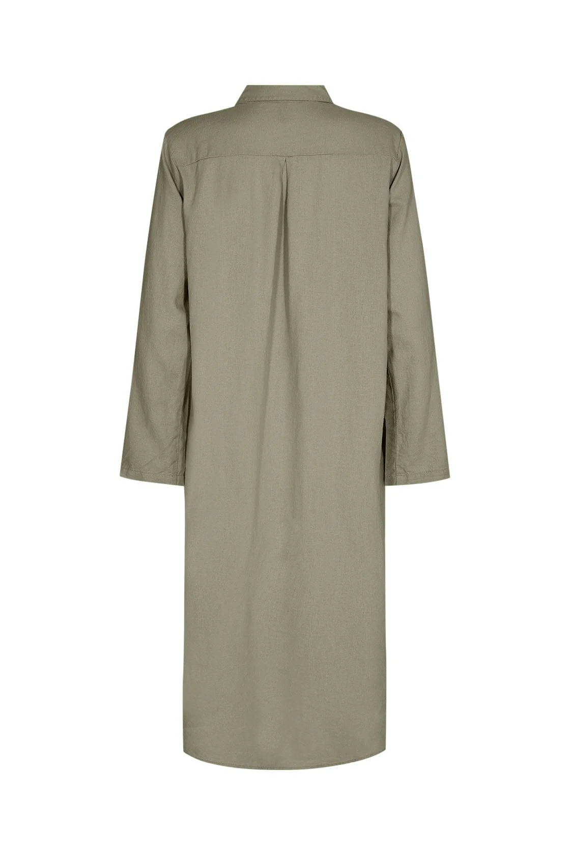 Ina Button Through Dress - Dusky Green - Image 2