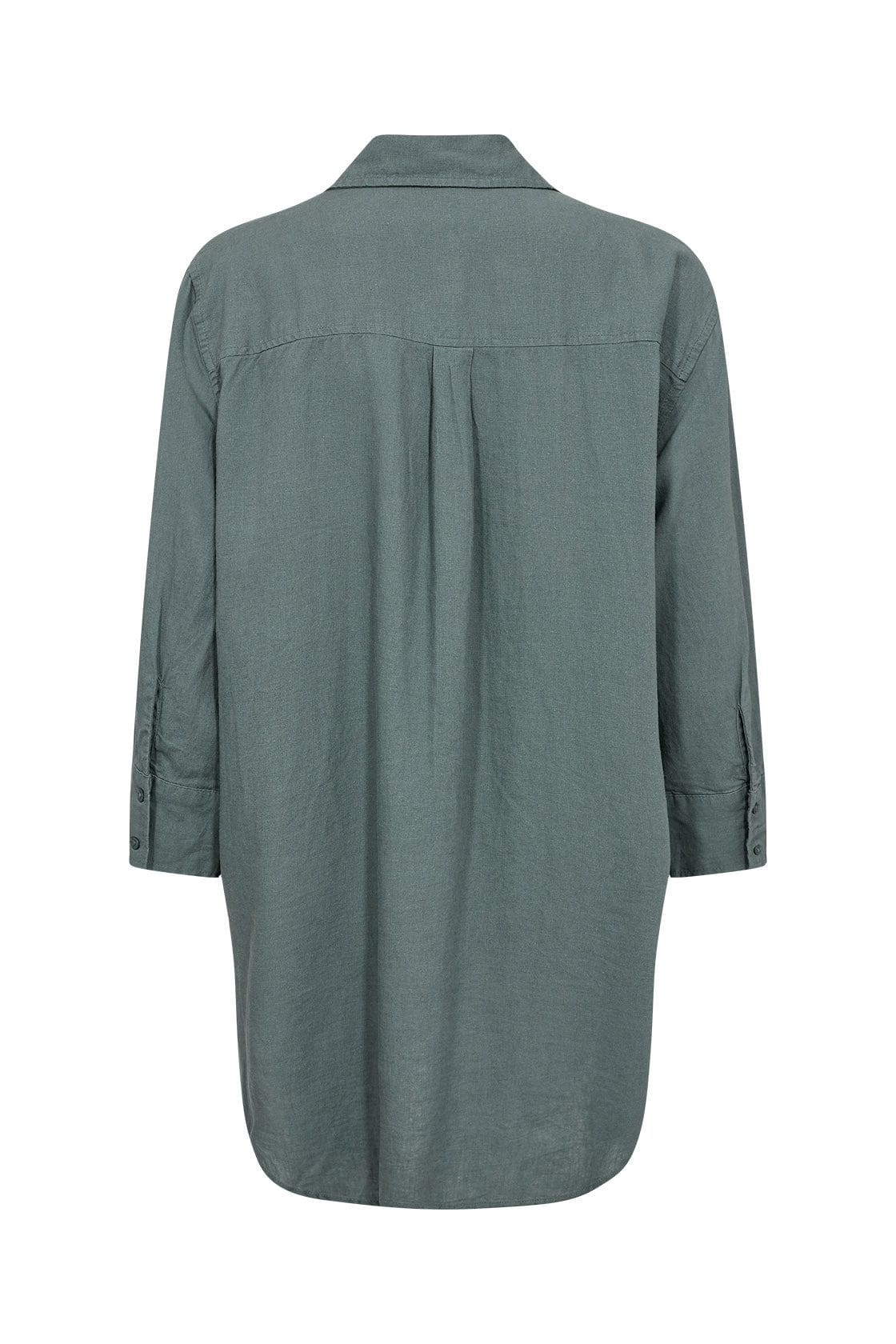 Ina Linen Blend Shirt - Shadow Green - Image 2