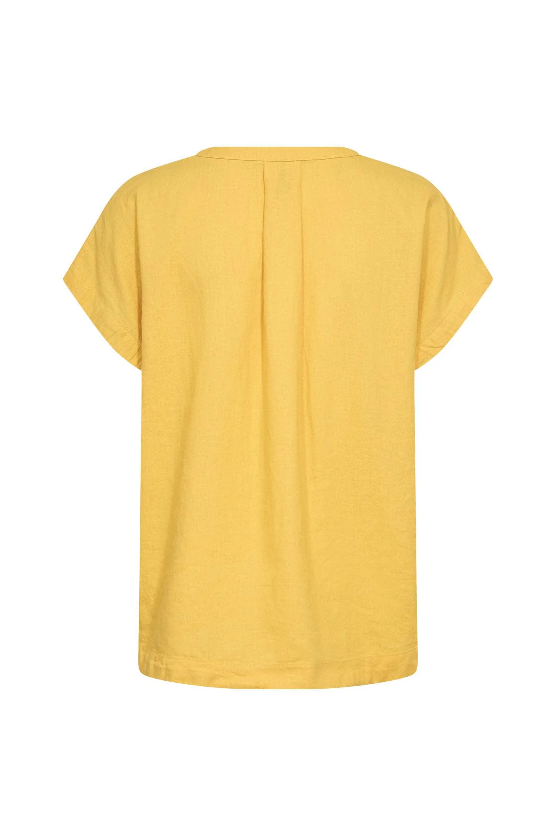 Ina Linen Blend T-Shirt - Golden Yellow - Image 5