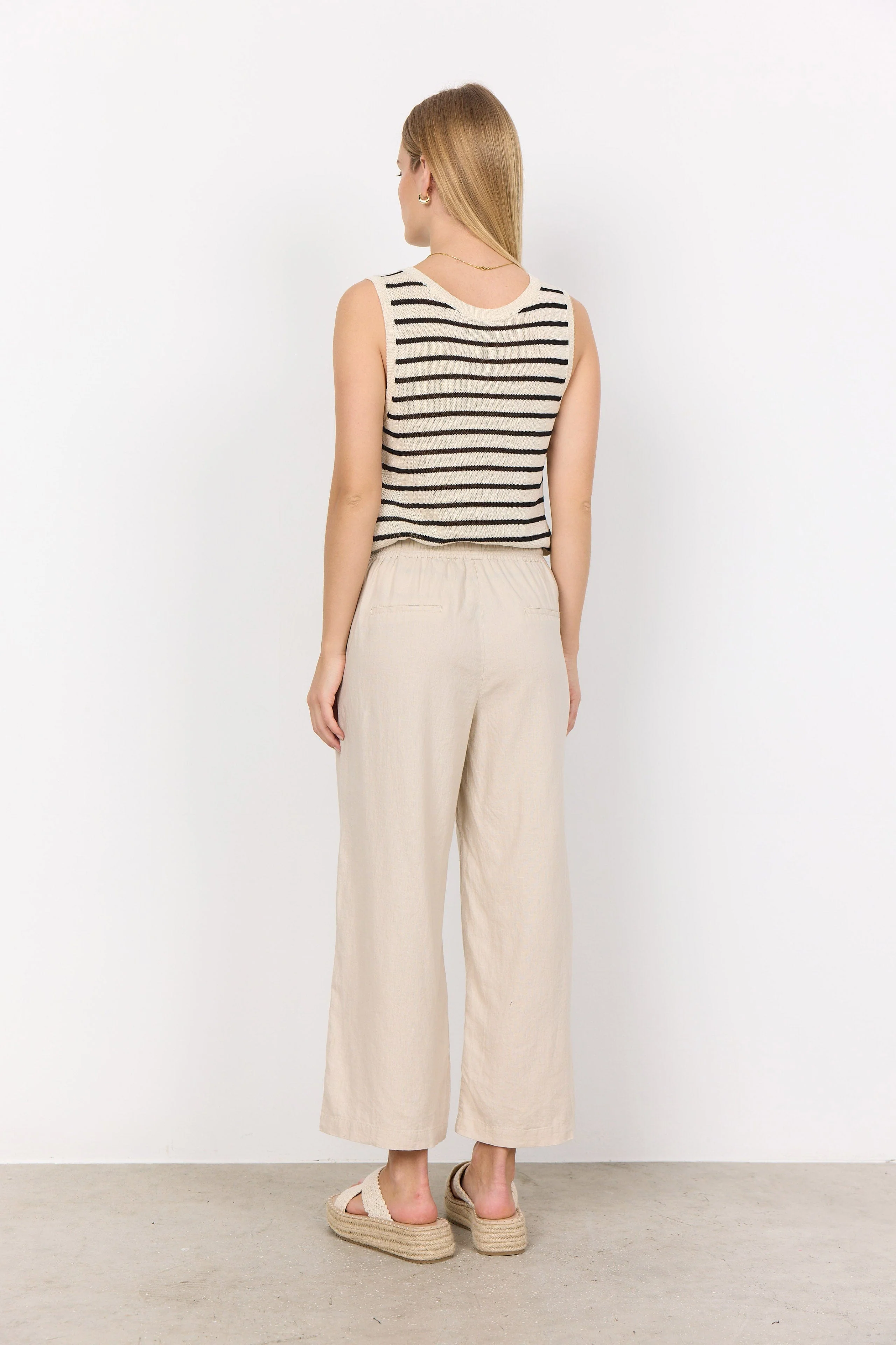 Ina Linen Blend Trousers - Sand - Image 4
