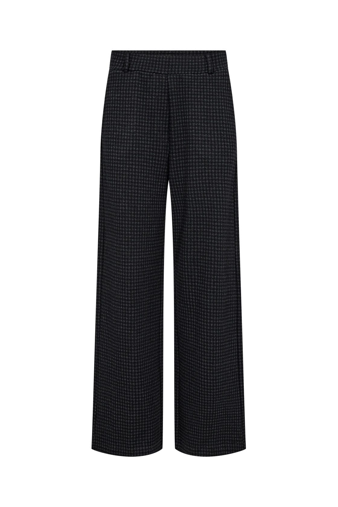Isobel Dogtooth Jersey Trousers - Black Combi