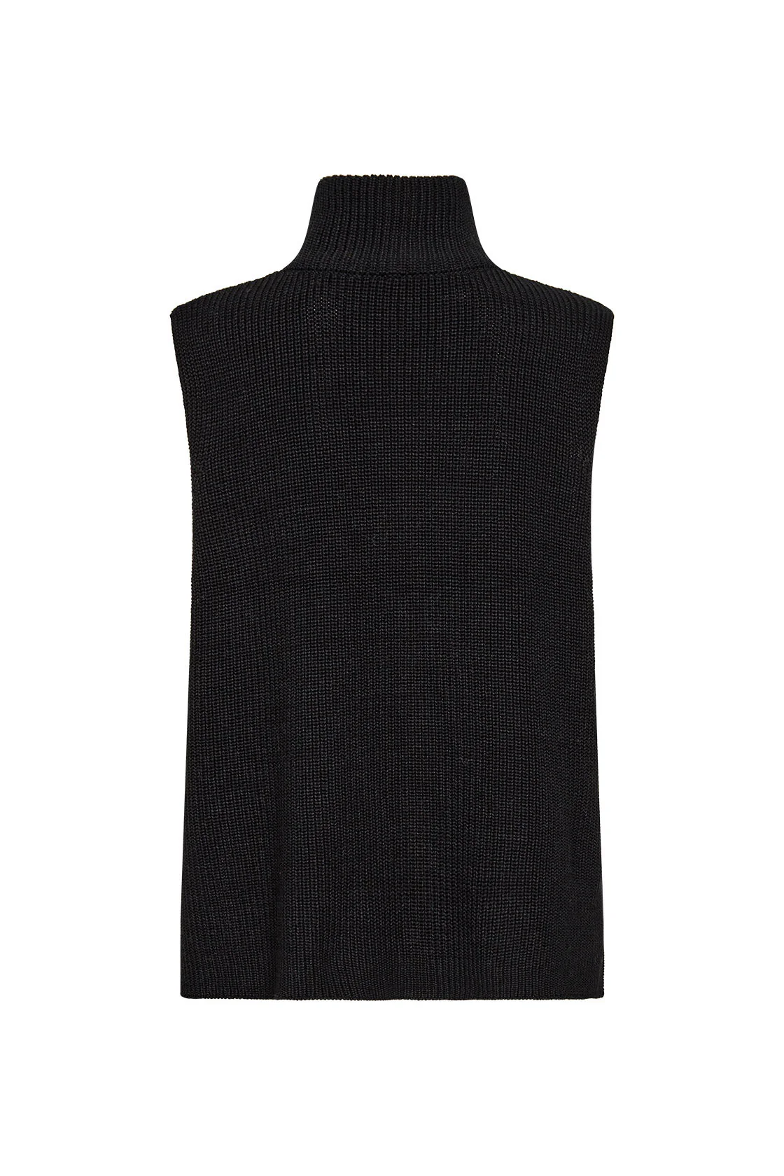 Julia Quarter Zip Sleeveless Jumper - Black - Image 5