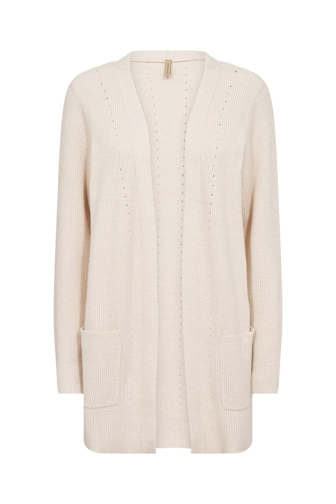 Kanita Mid-Length Cardigan - Cream Melange