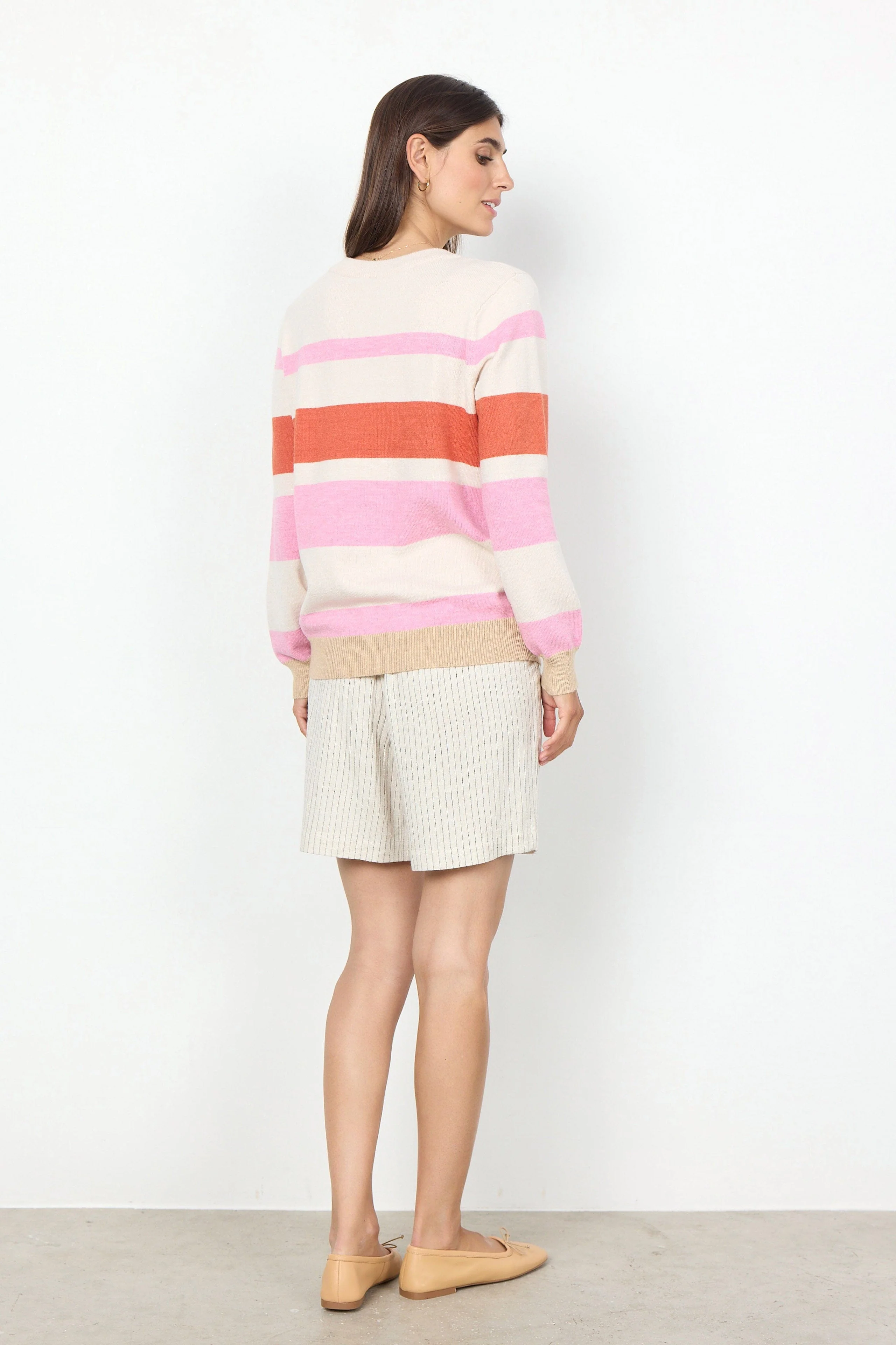 Kanita Stripe Jumper - Pink Melange Combi - Image 5
