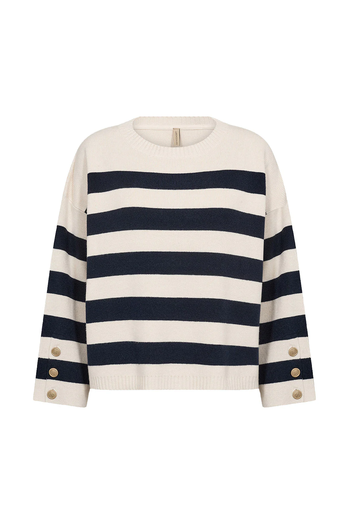 Kanita Stripe Knit Jumper - Navy Combi