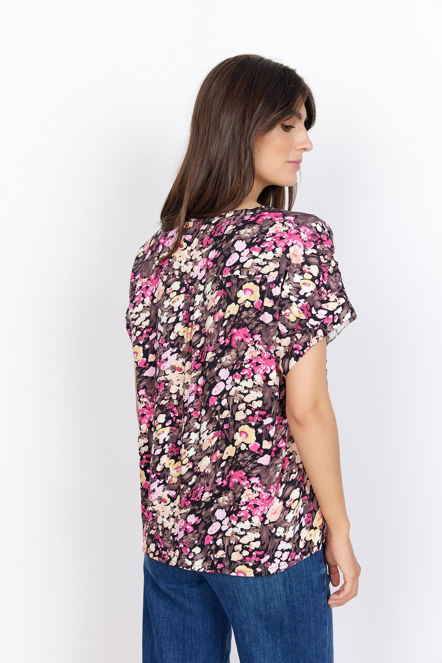 Karelia Blouse - Fuchsia Rose Combi - Image 3