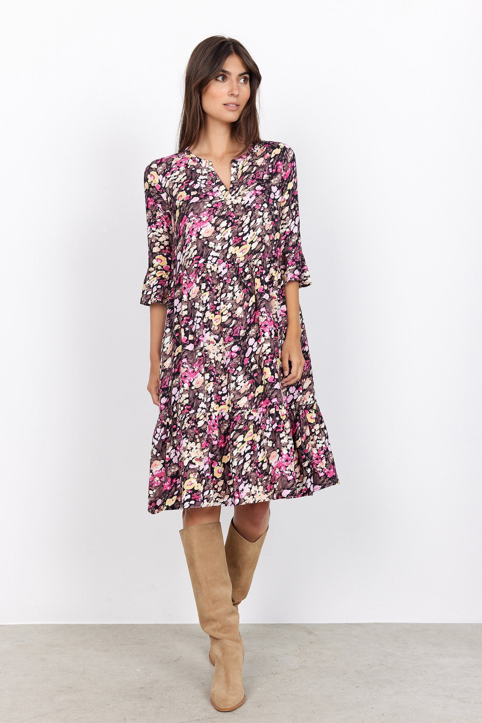 Karelia Dress - Fuchsia Rose Combi - Image 3