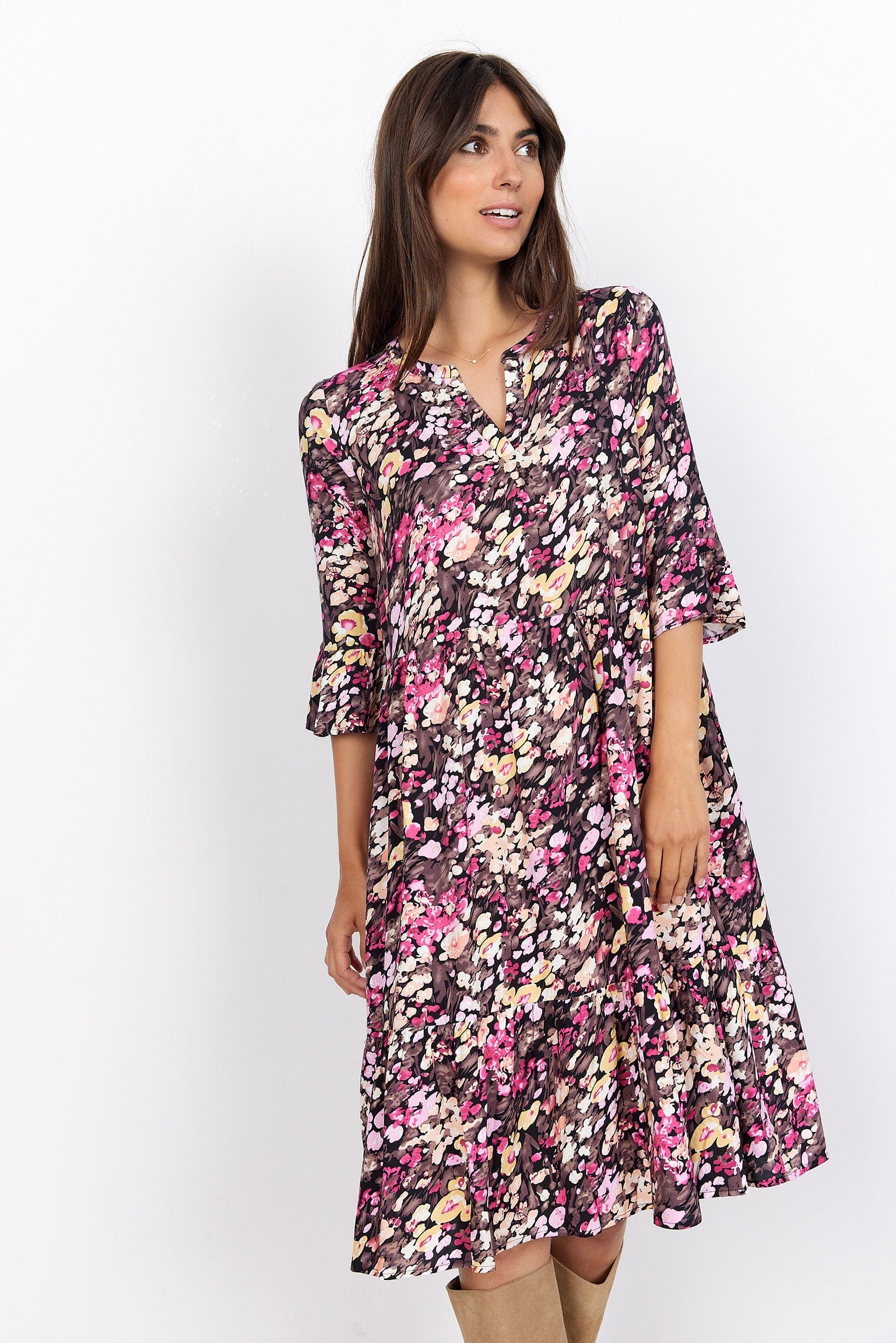 Karelia Dress - Fuchsia Rose Combi - Image 5