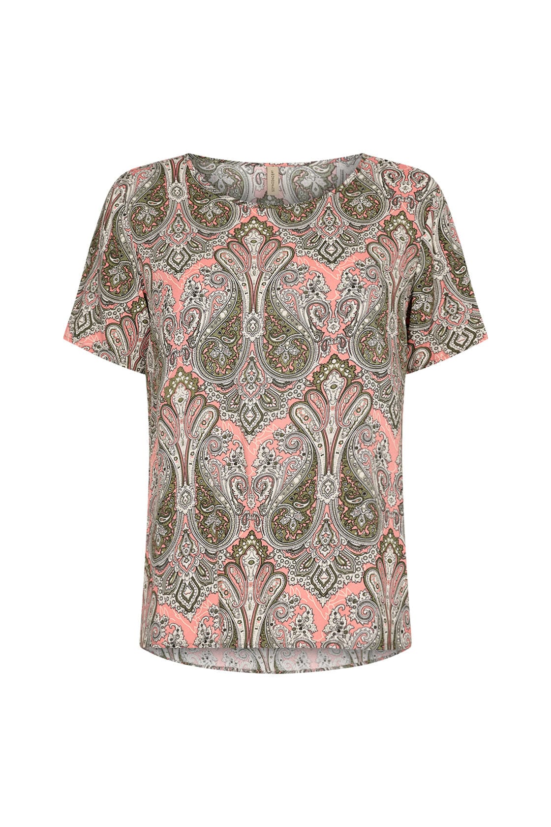 Kija Printed Short Sleeve Blouse - Coral Haze Combi