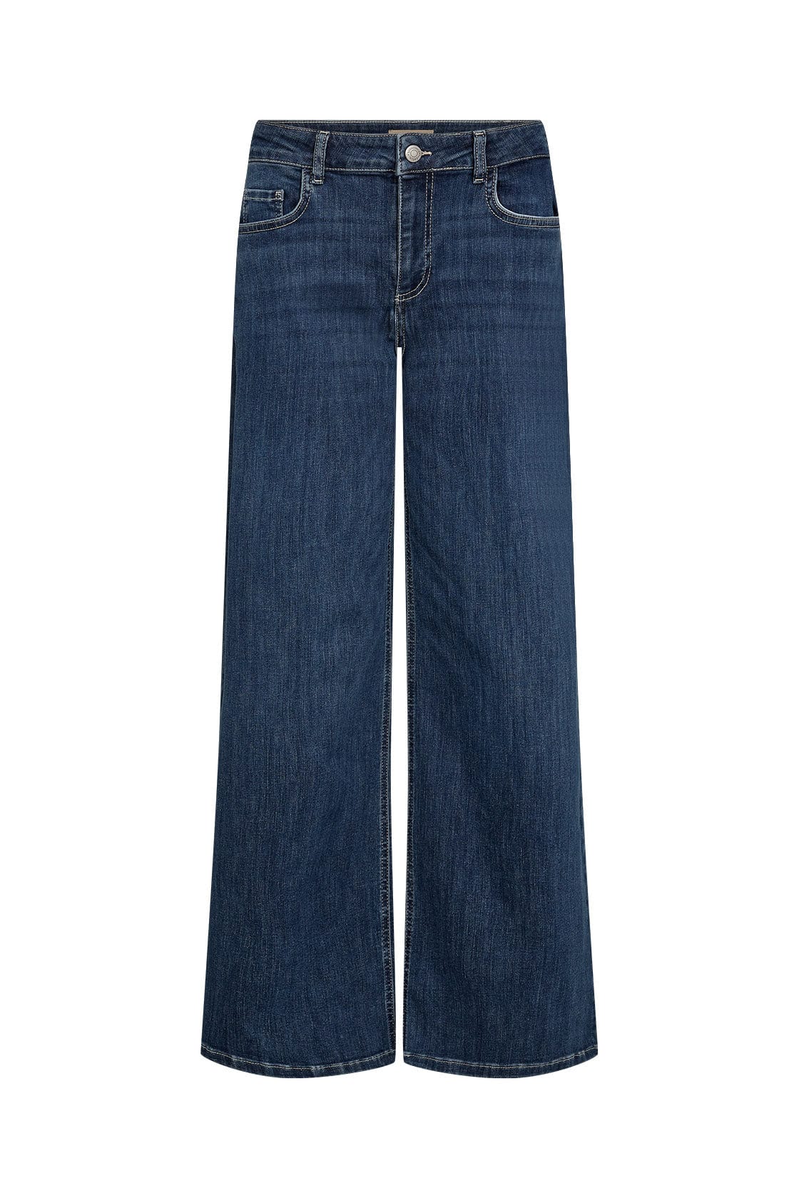 Kimberly 24-B Wide Leg Jeans - Dark Blue Denim