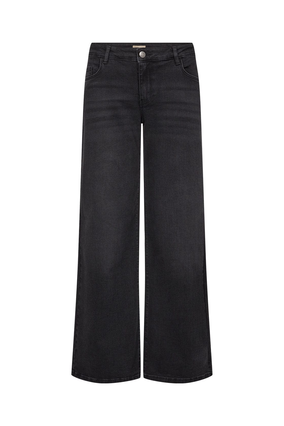 Kimberly 24-B Wide Leg Jeans - Dark Grey Denim