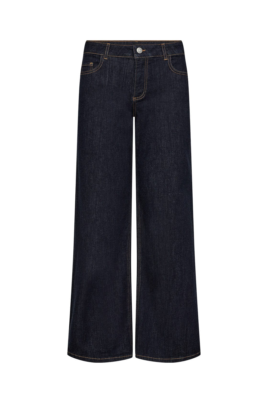 Kimberly 24-B Wide Leg Jeans - Raw Blue Denim