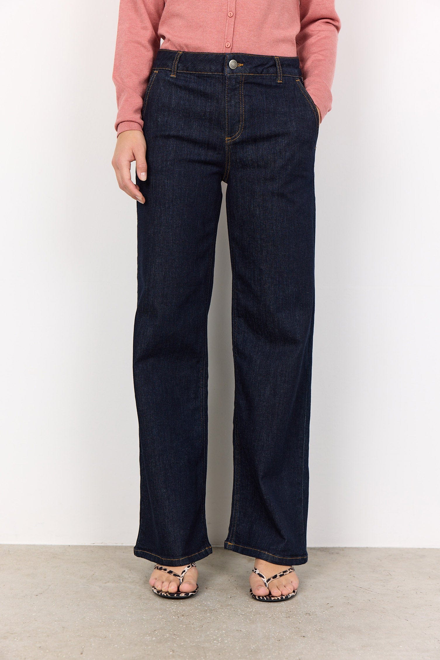 Kimberly 35-B Straight Leg Jeans - Raw Blue Denim - Image 2