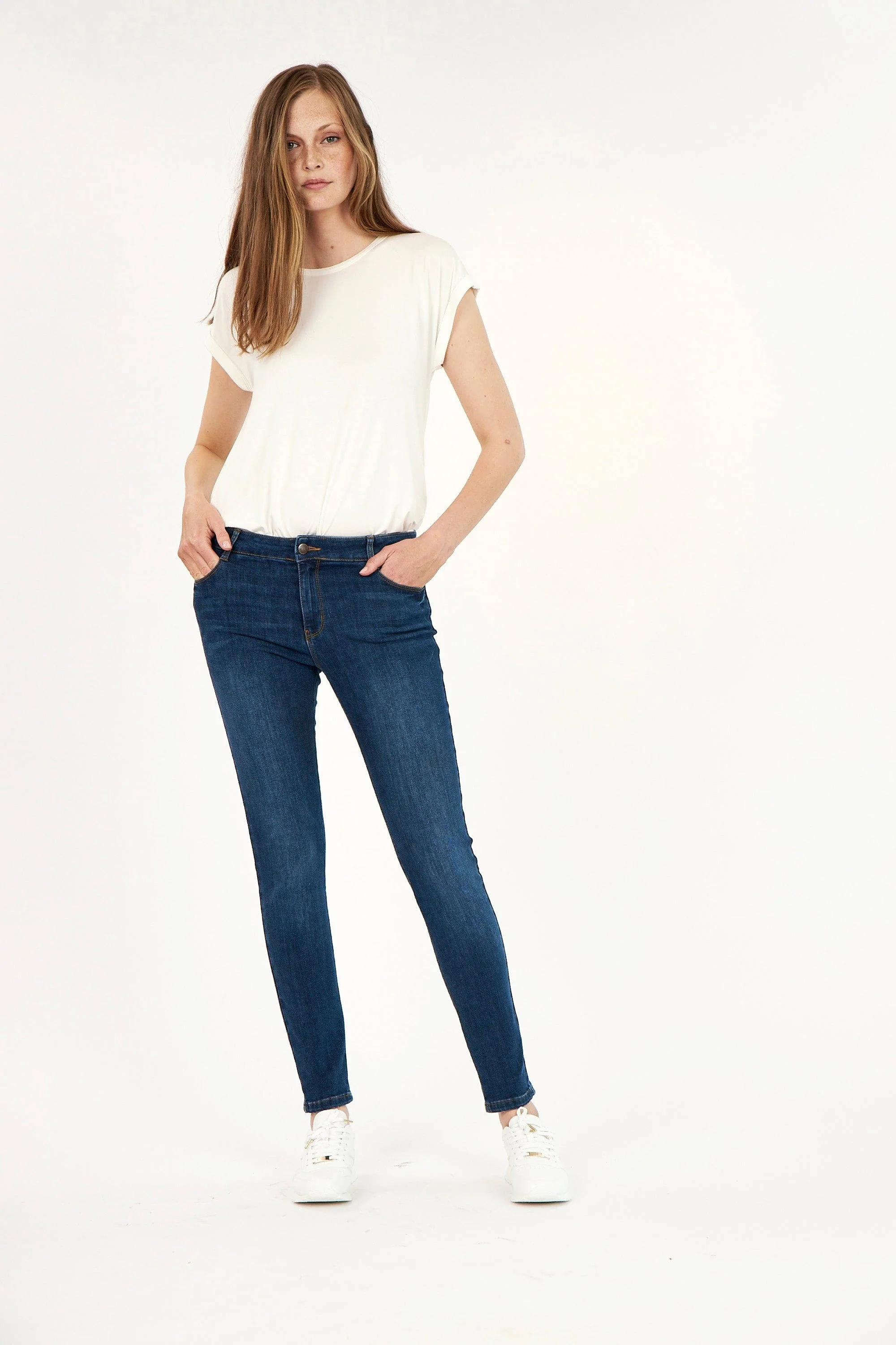 Kimberly Patrizia Slim Fit Denim Jeans - Dark Blue - Image 3