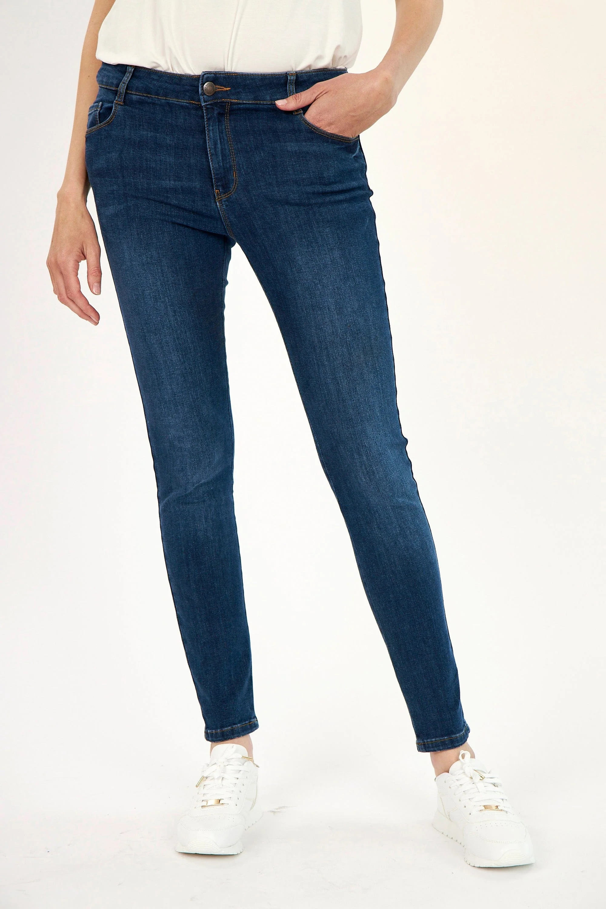 Kimberly Patrizia Slim Fit Denim Jeans - Dark Blue - Image 4