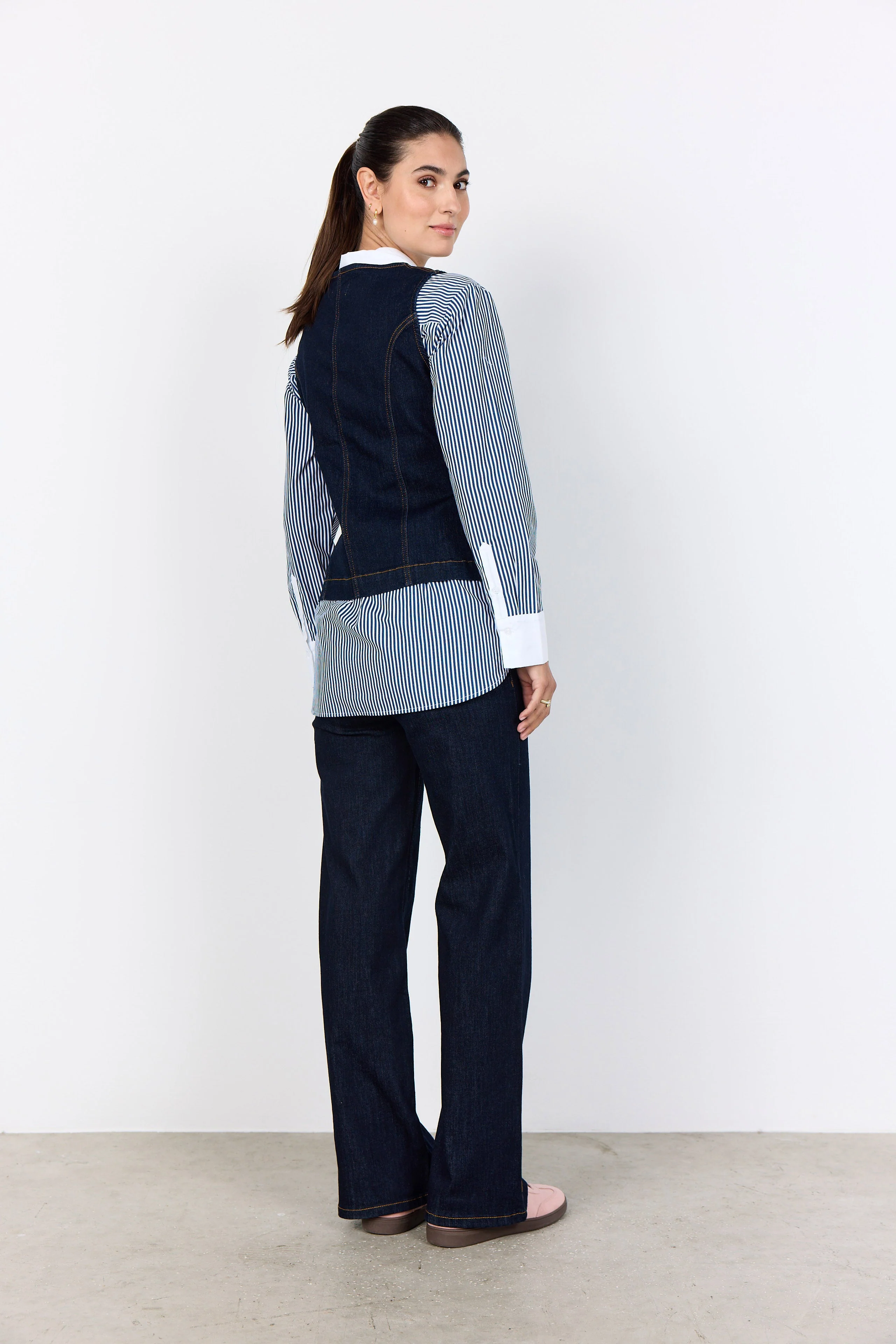 Kimberly Waistcoat - Raw Blue Denim - Image 5