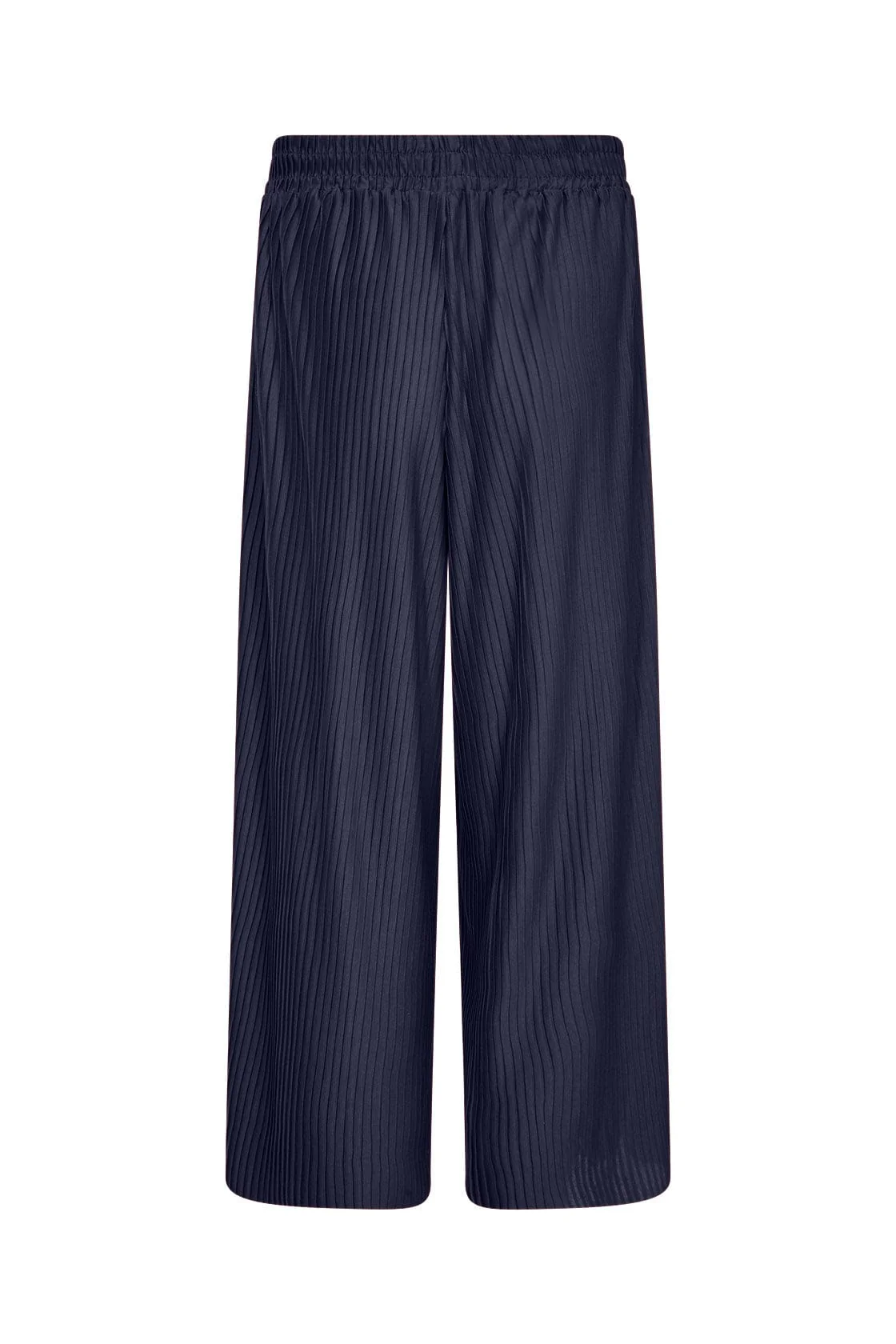 Kirit Plisse Cropped Trousers - Navy - Image 2
