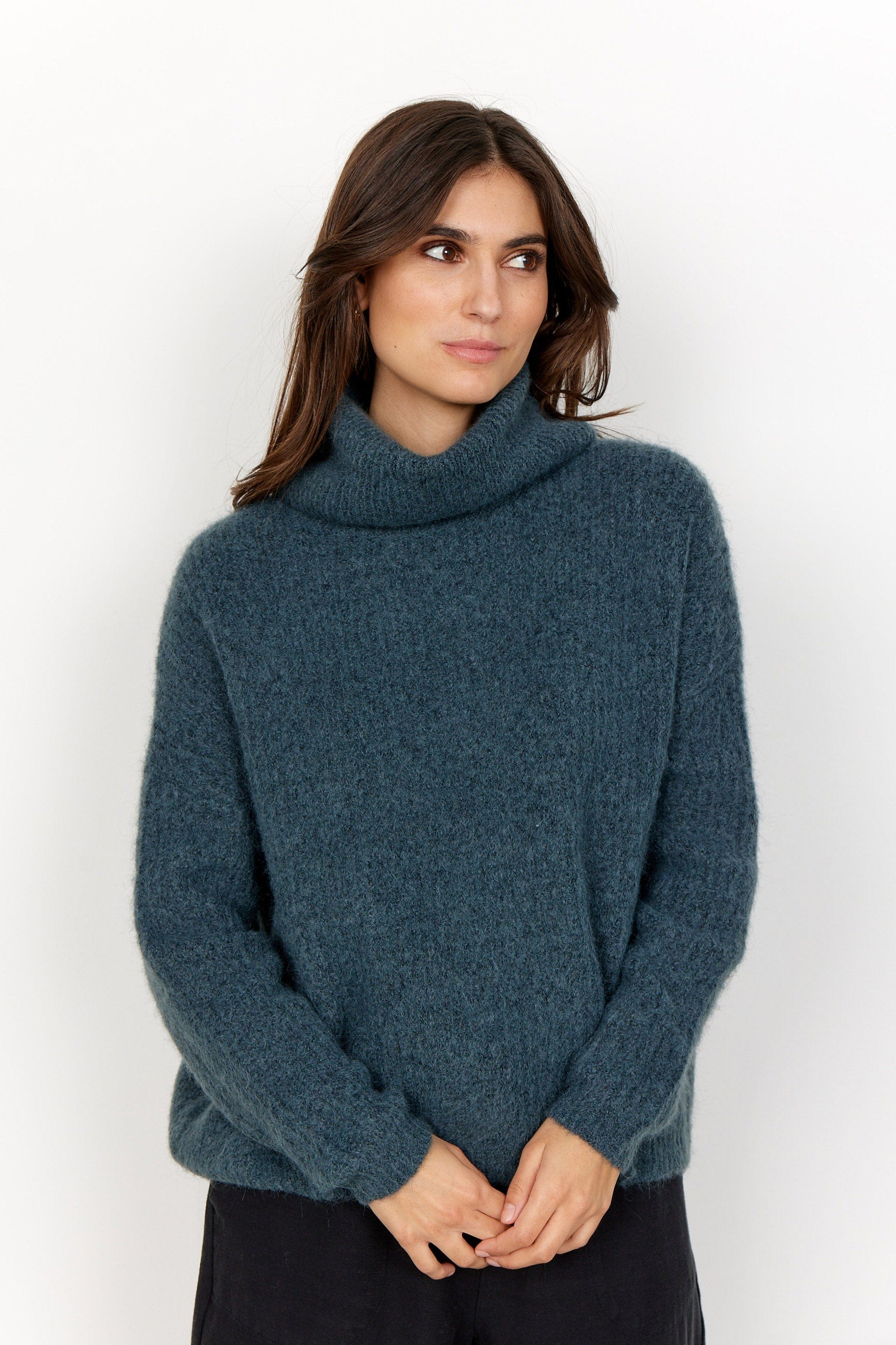 Lamar Rollneck Jumper - Slate Melange - Image 3