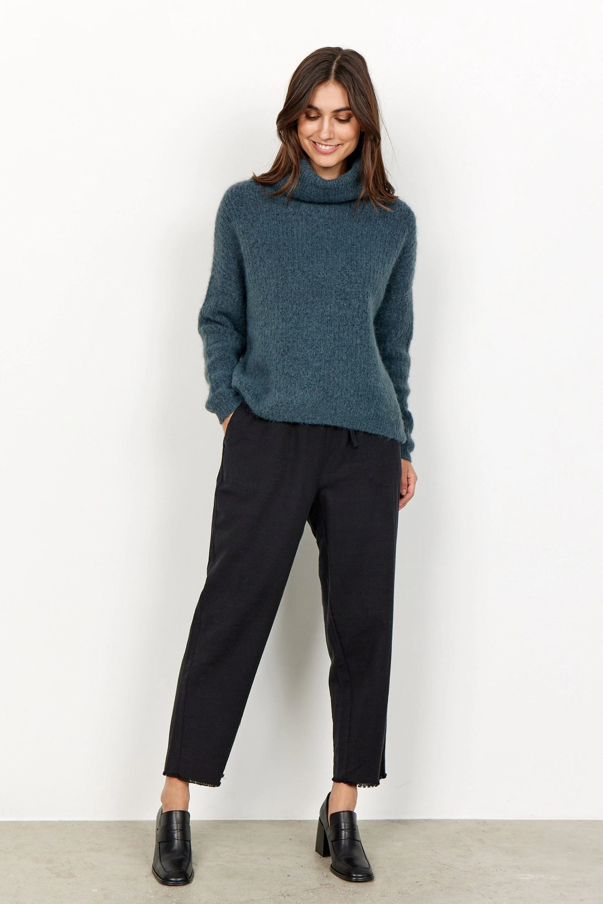 Lamar Rollneck Jumper - Slate Melange - Image 4