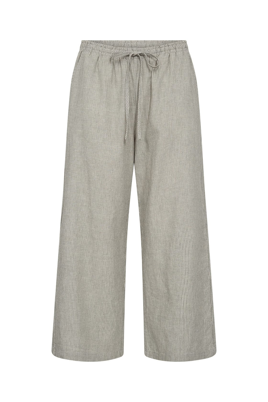 Lea Stripe Cotton Blend Trousers - Misty Combi