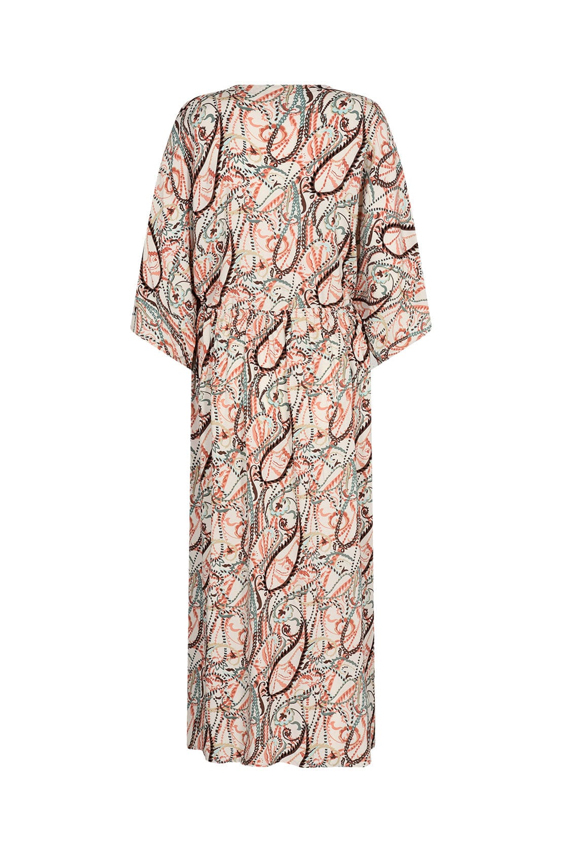 Linda Printed Midi Dress - Dusty Red Combi - Image 6