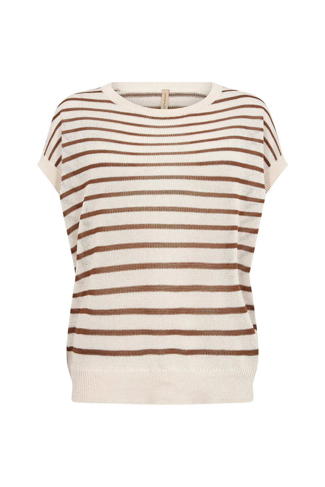 Luanna Knitted T-Shirt - Toffee Combi