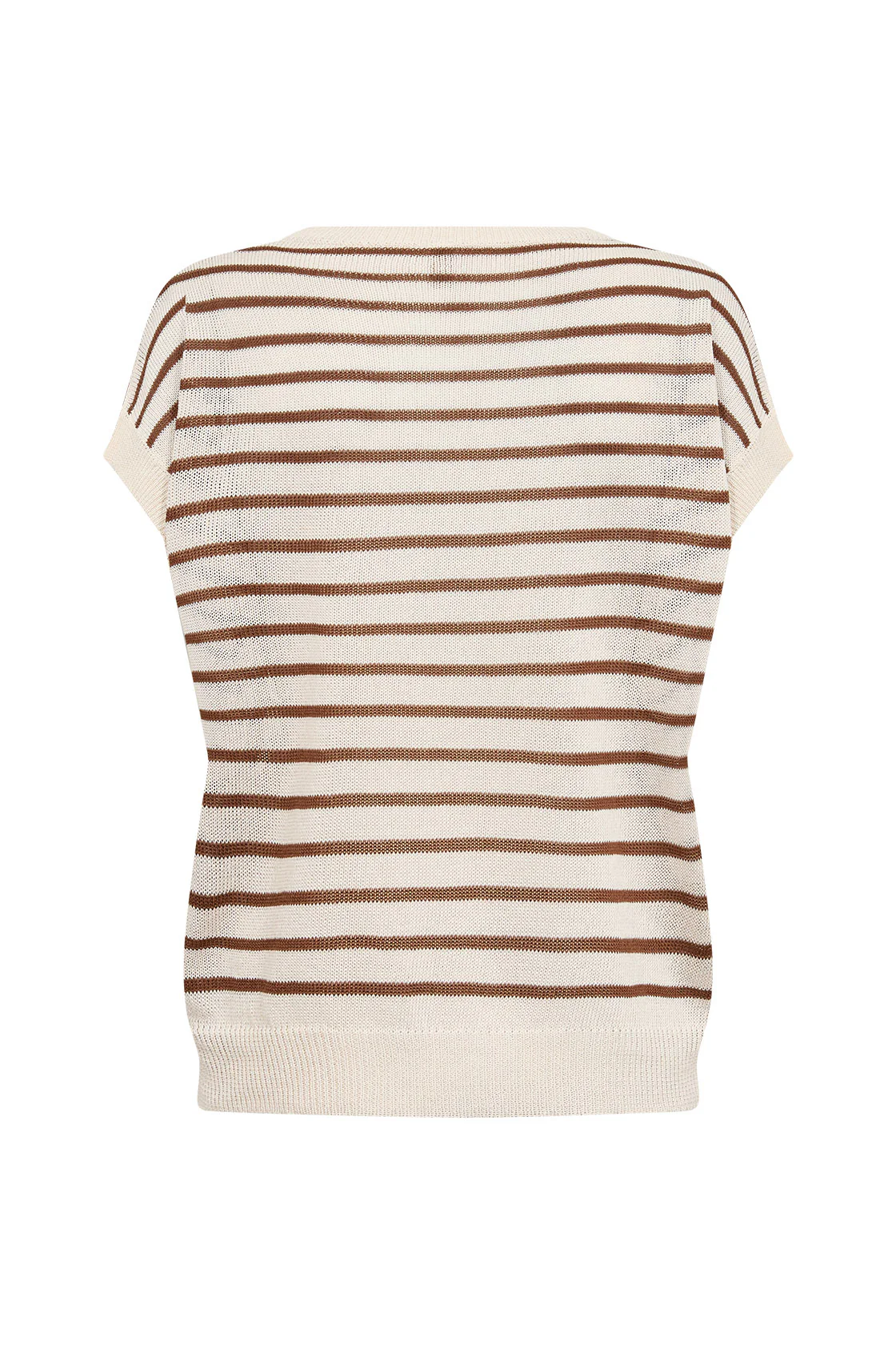 Luanna Knitted T-Shirt - Toffee Combi - Image 2