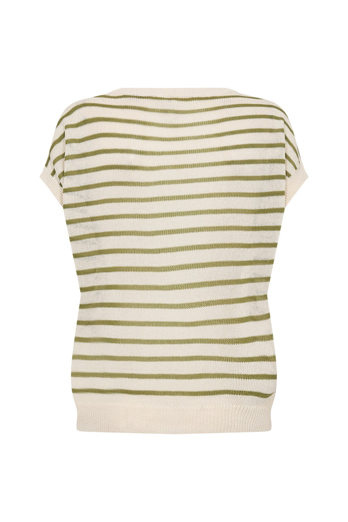 Luanna Stripe Linen Blend Knit Top - Calliste Green Combi - Image 5