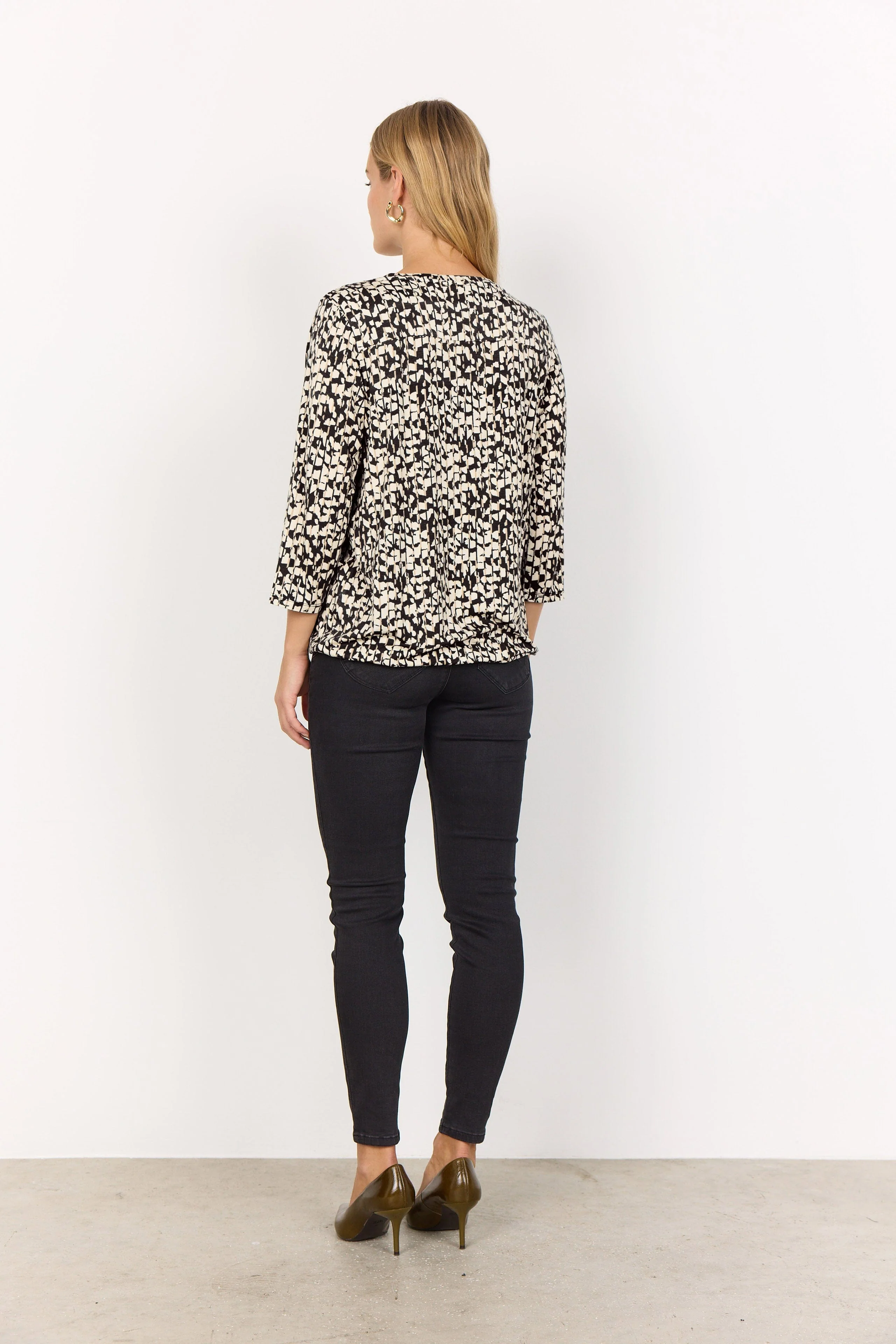 Marica Printed Top - Black Combi - Image 4