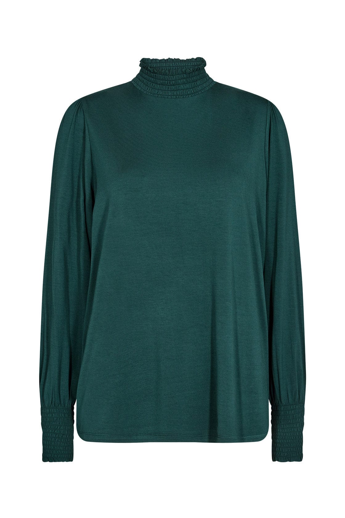 Marica Shirred Detail Top - Shady Green