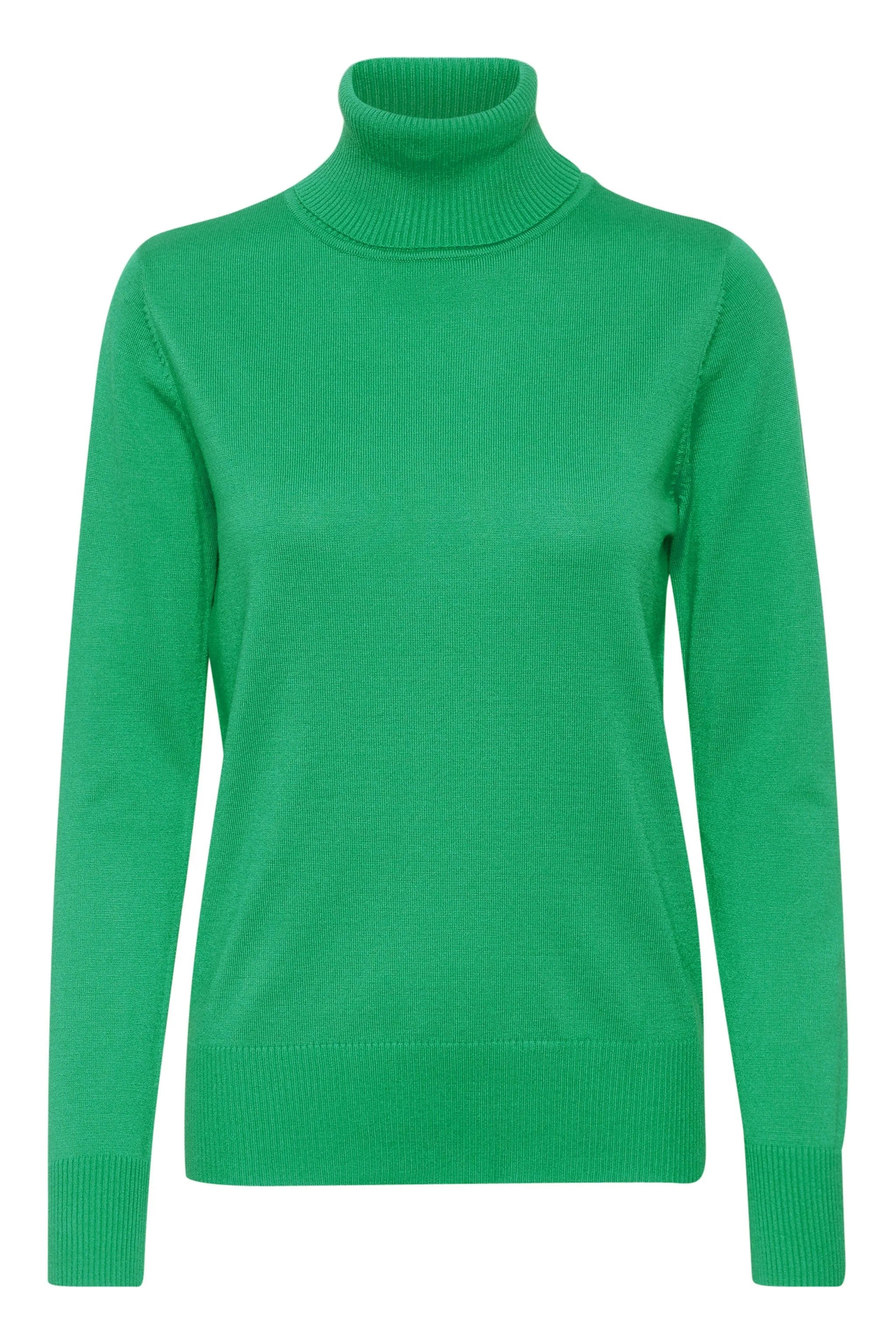 Mila Roll Neck Jumper - Verdant Green