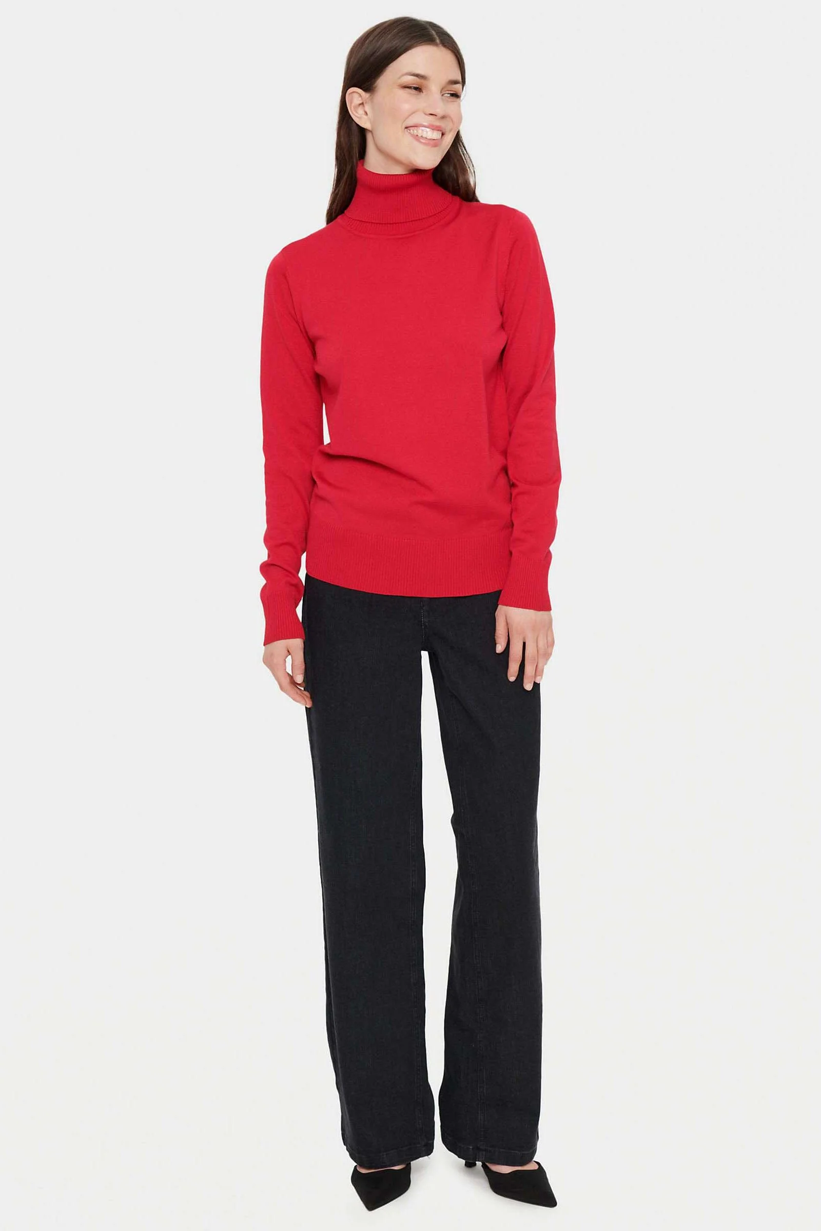 Mila Roll Neck Jumper - Winterberry - Image 6