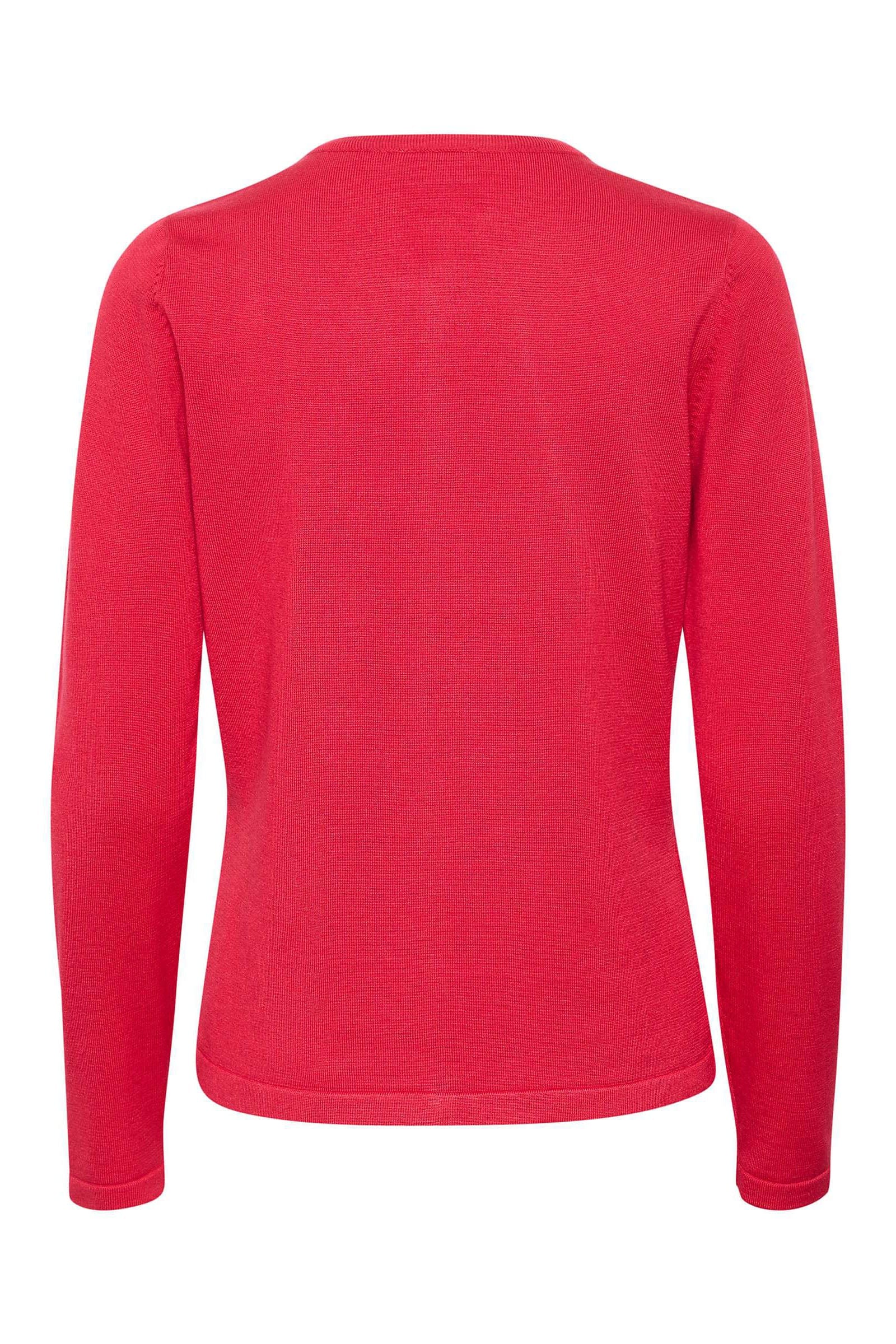 Mila Round Neck Button Through Cardigan - Winterberry - Image 2