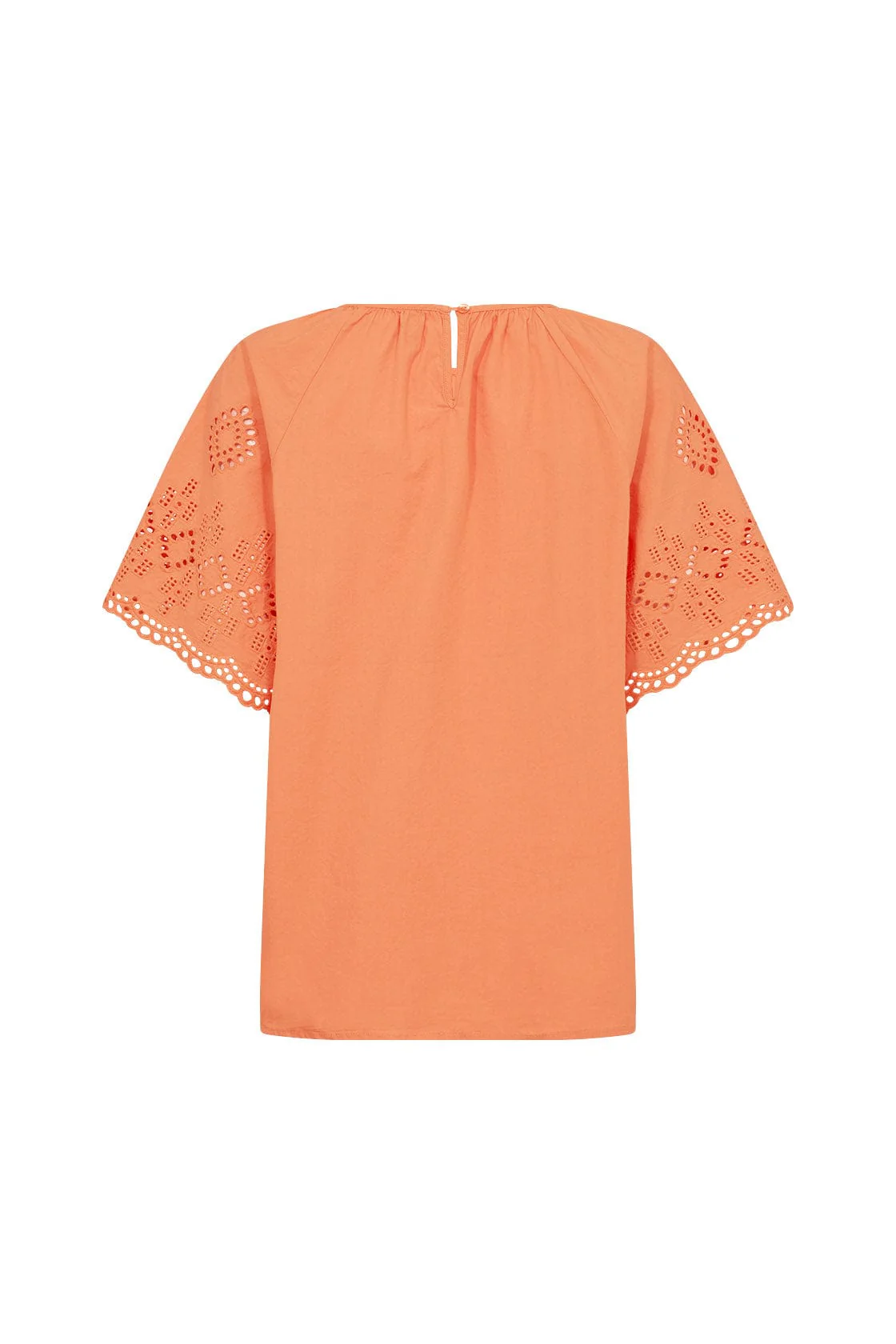 Milly Broderie Anglaise Detail Top - Papaya - Image 6