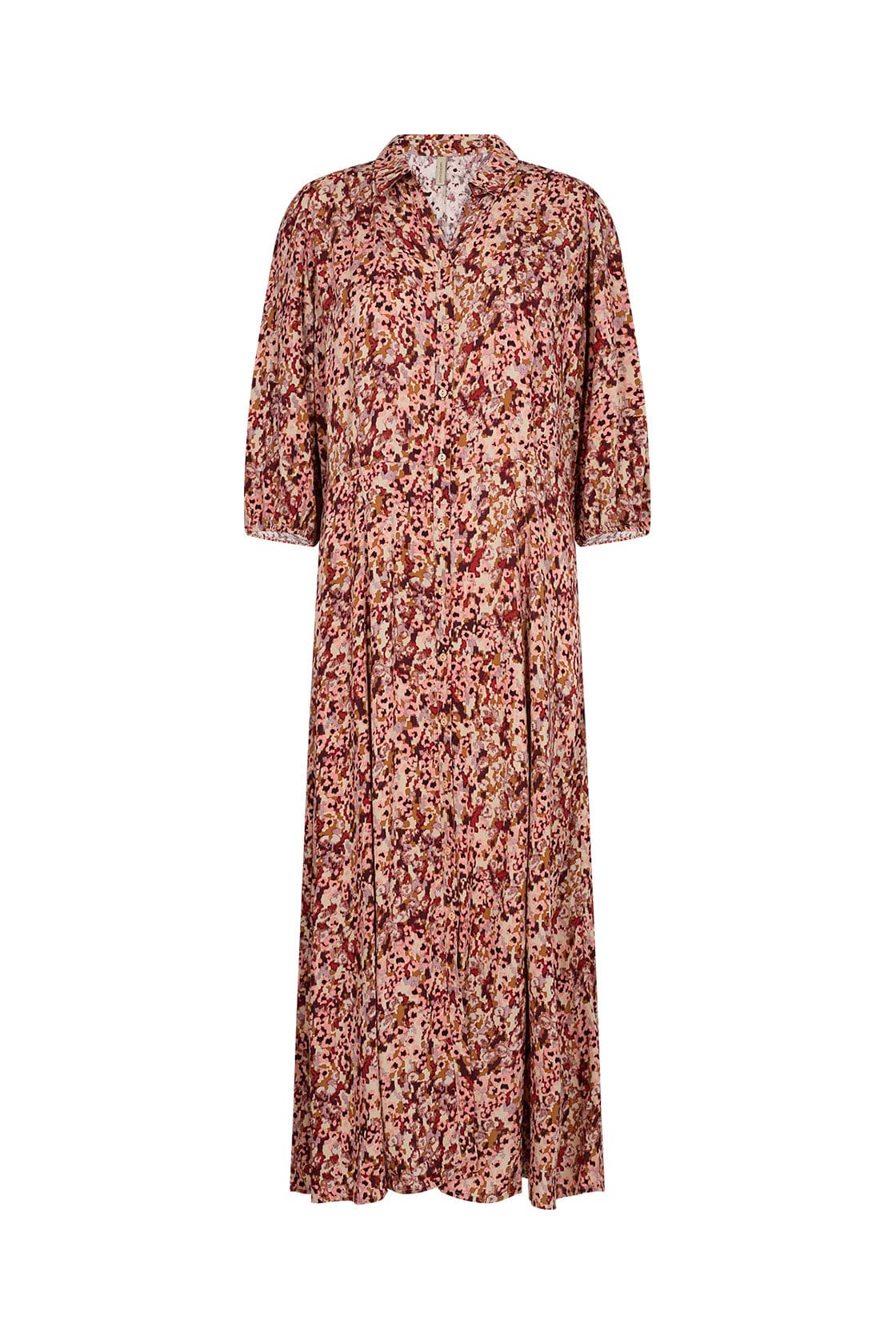 Minea Printed Midi Dress - Berry Combi