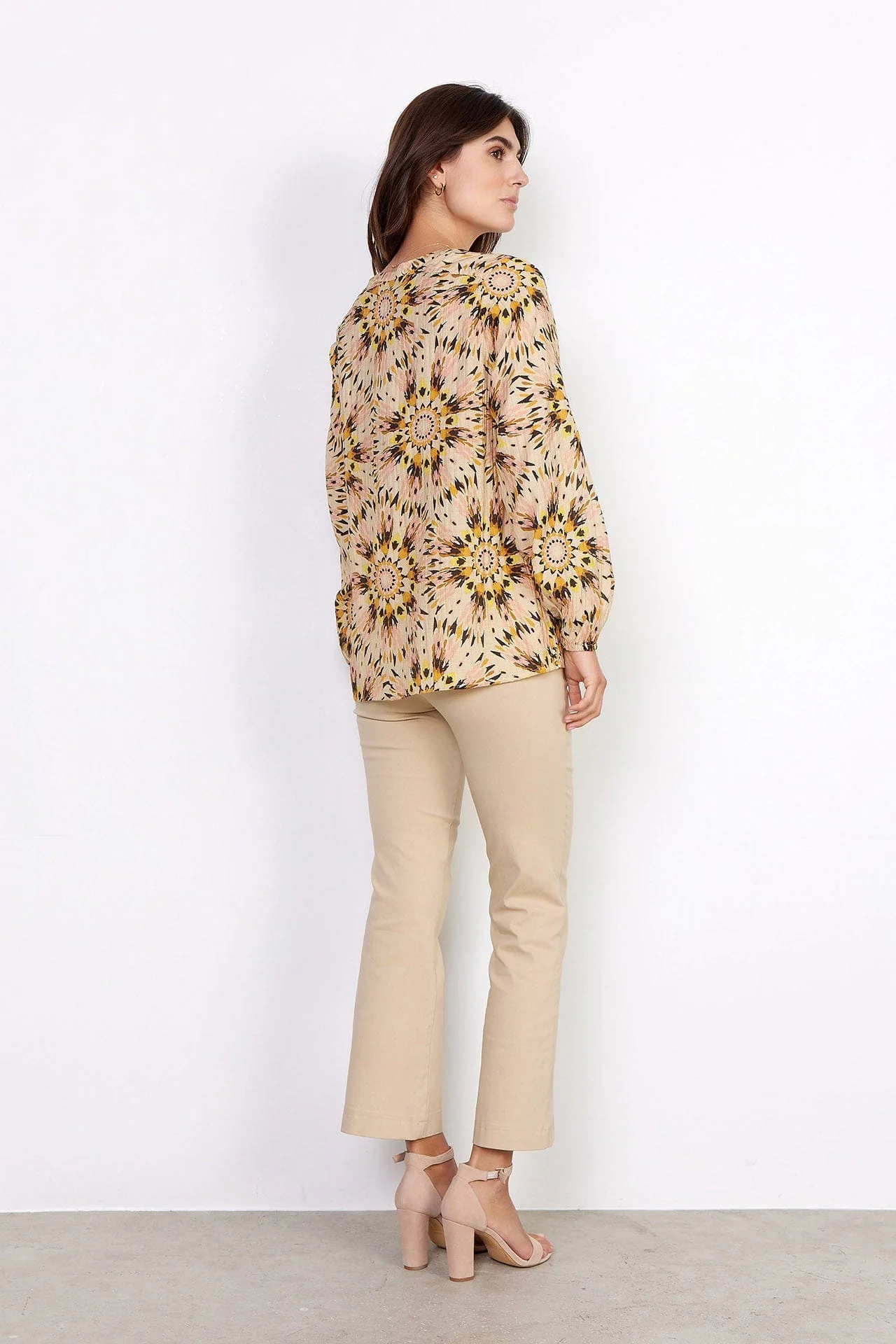 Mirra Printed Blouse - Golden Yellow Combi - Image 4