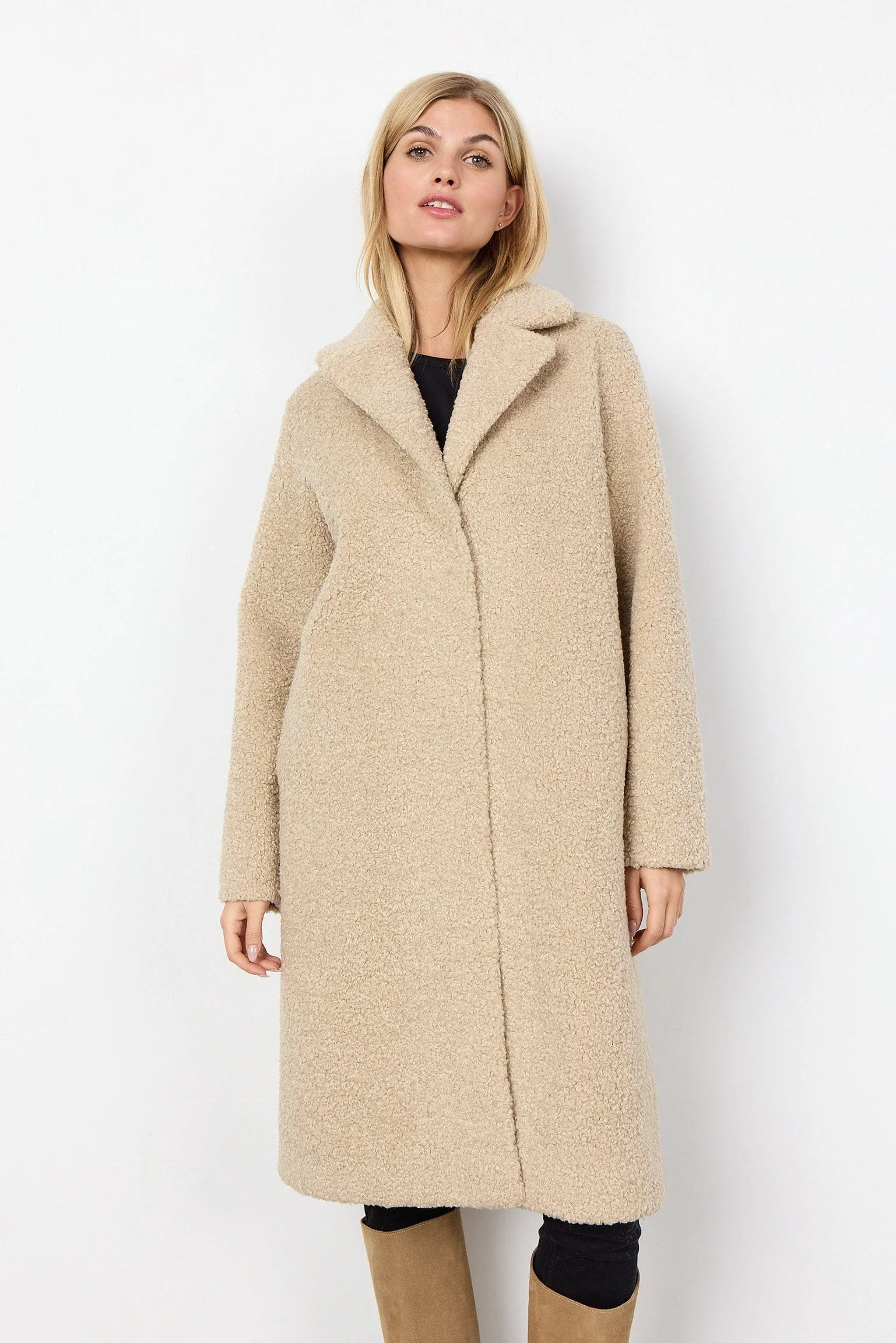 Mukite Teddy Coat - Sand - Image 3