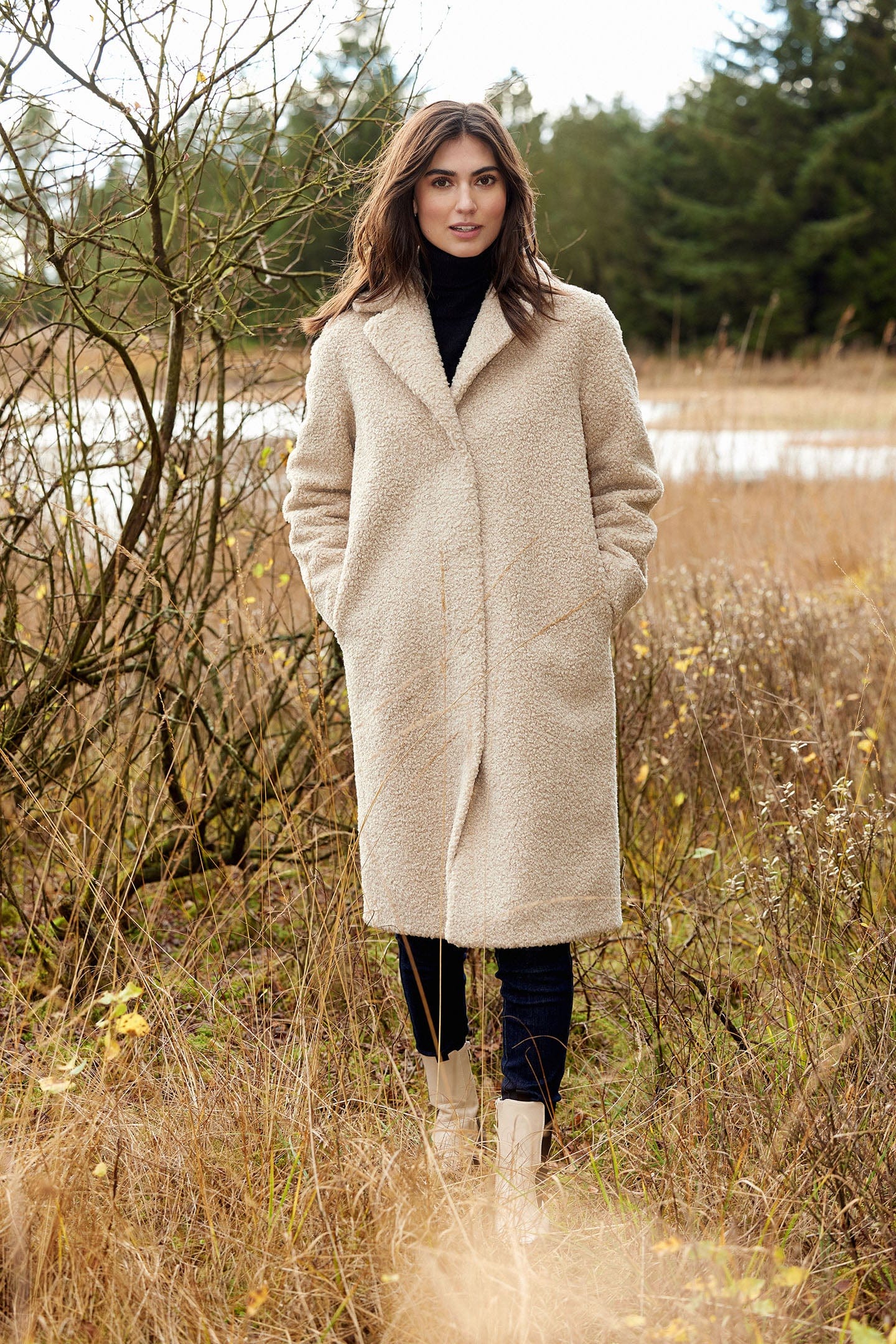 Mukite Teddy Coat - Sand - Image 7