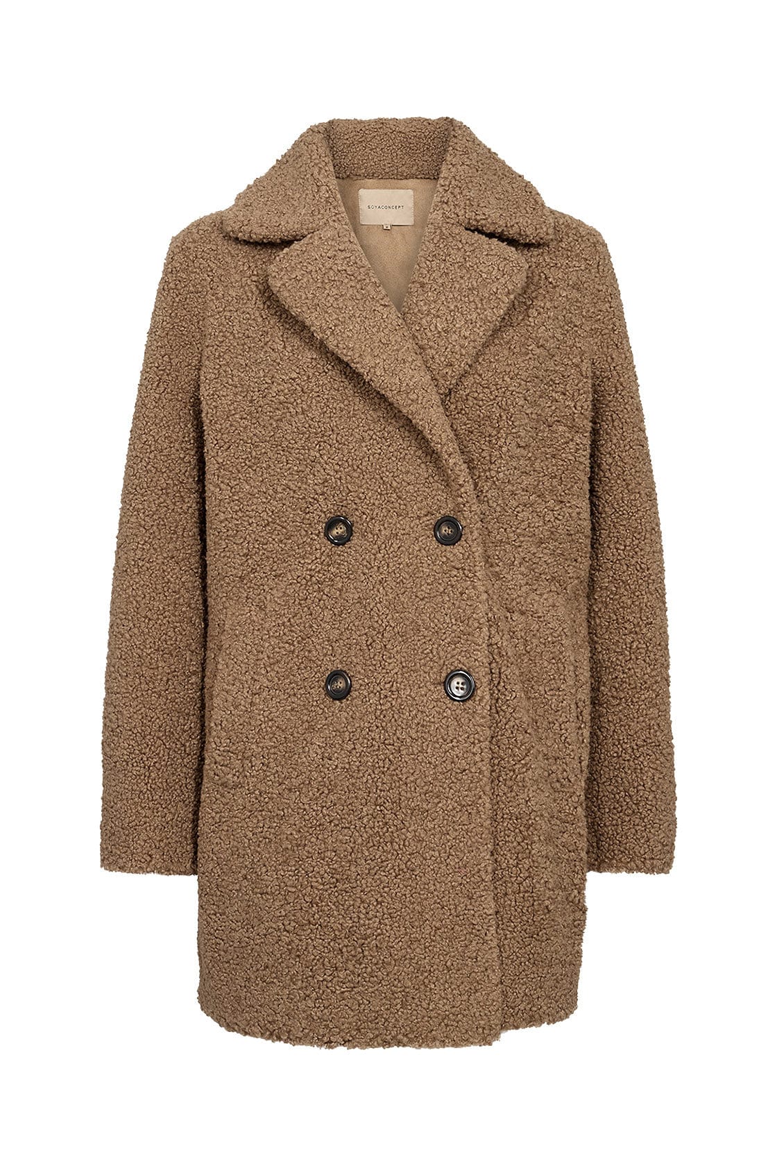 Mukite Teddy Doubled Breasted Coat - Desert Brown