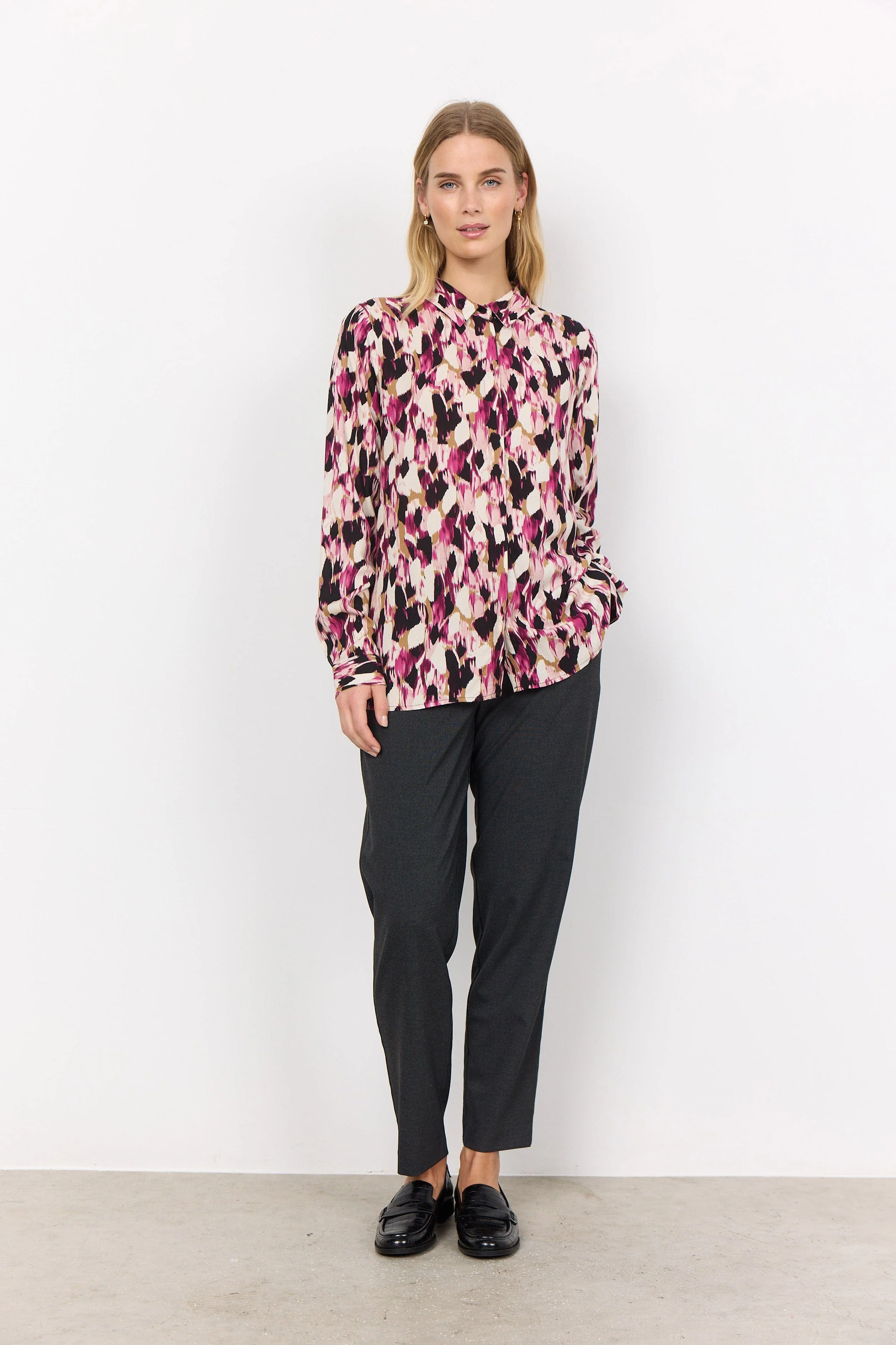 Nanna Printed Shirt - Fuchsia Combi - Image 2