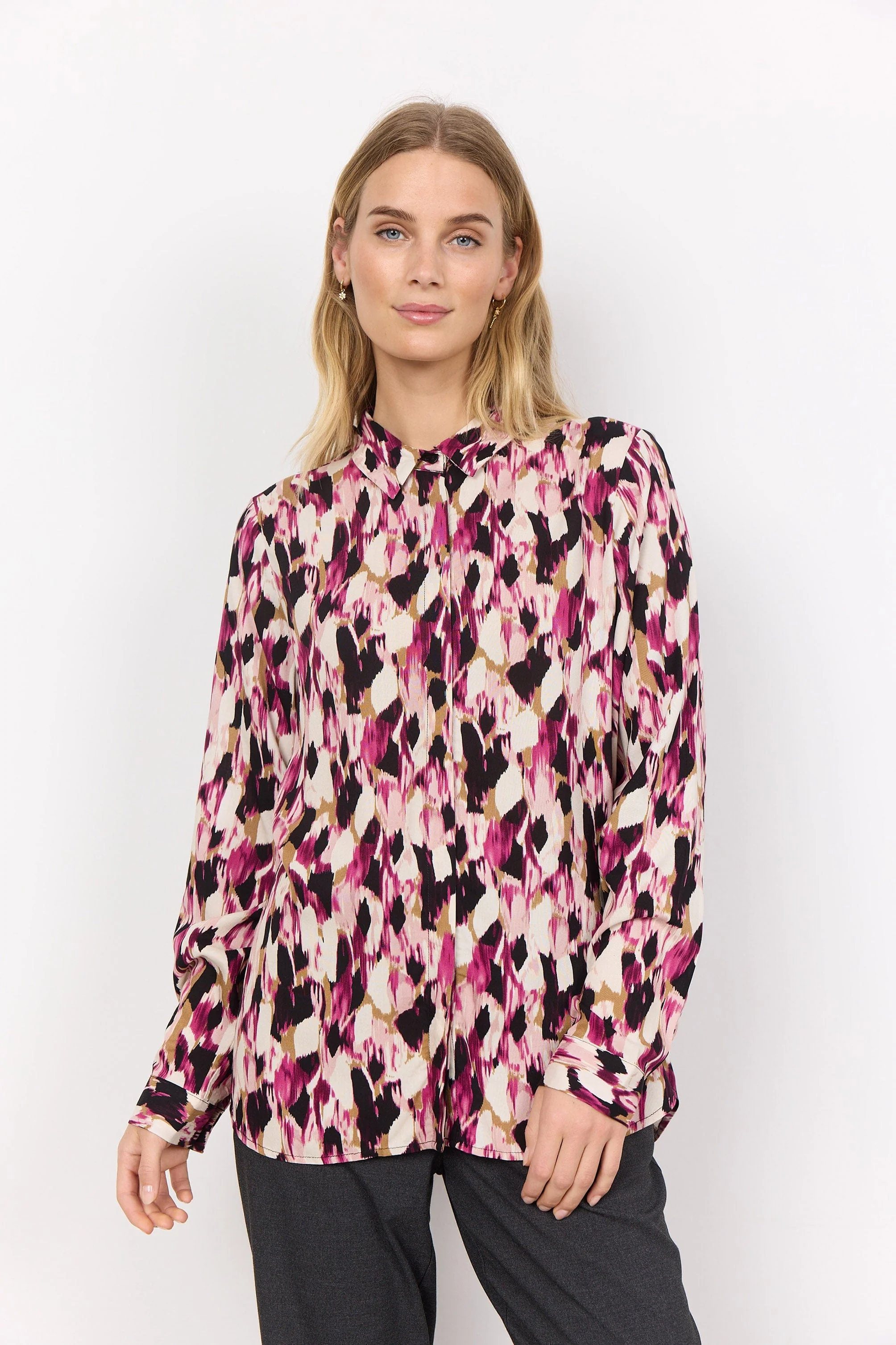 Nanna Printed Shirt - Fuchsia Combi - Image 4