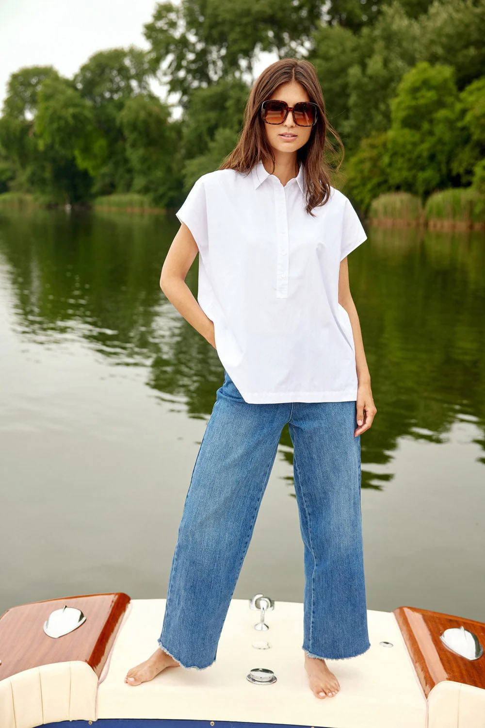 Netti Short Sleeve Shirt - White - Image 3