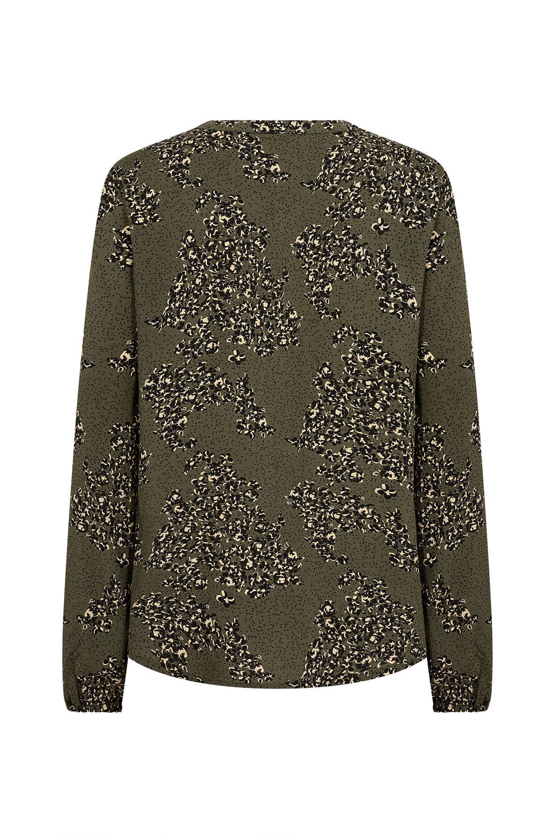 Niela Printed Blouse - Dark Olive Combi - Image 2