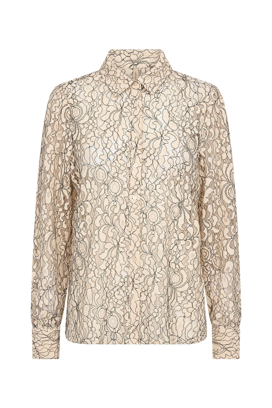 Nilla Lace Shirt - Sand Combi