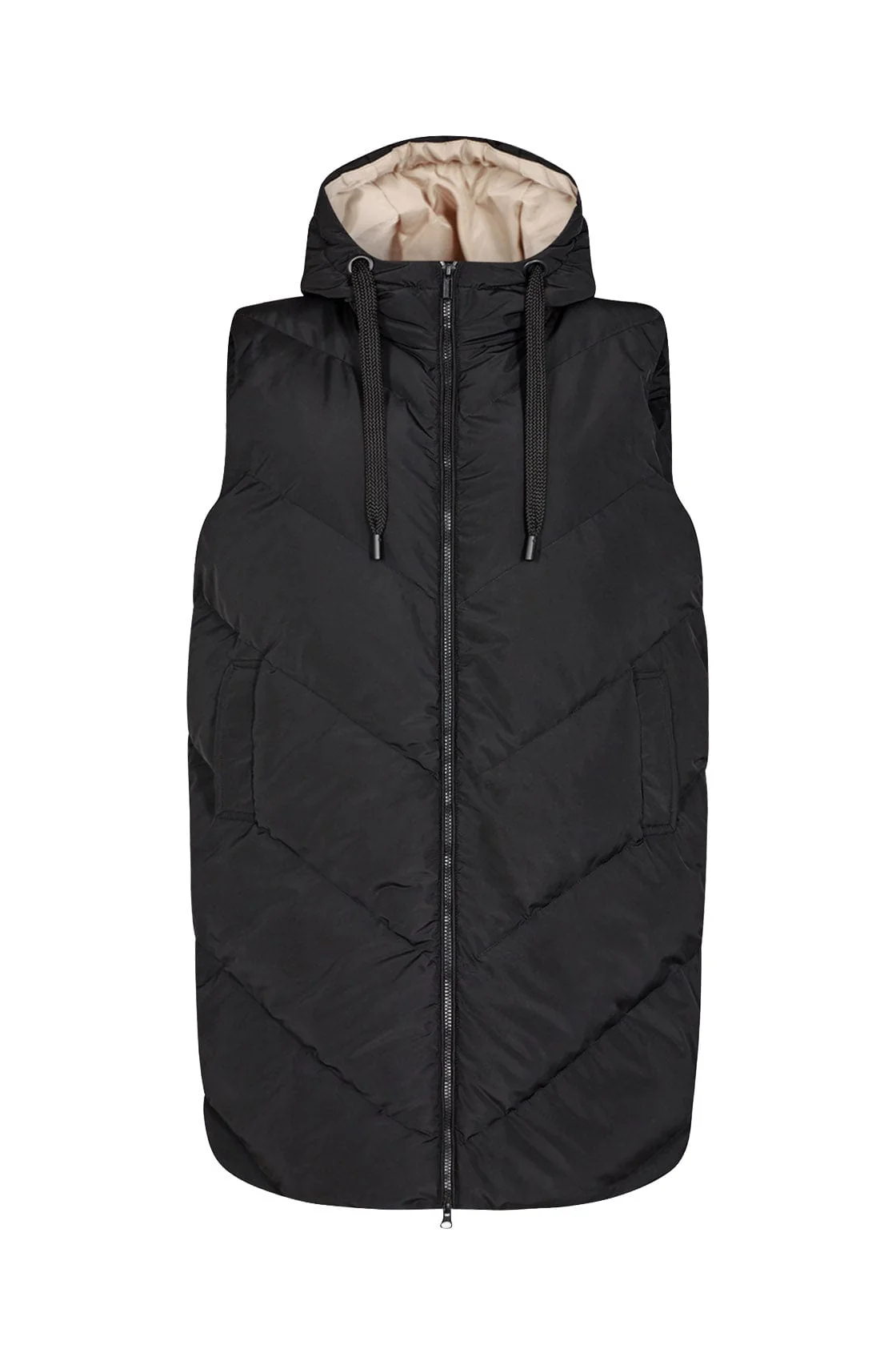 Nina Longline Gilet - Black
