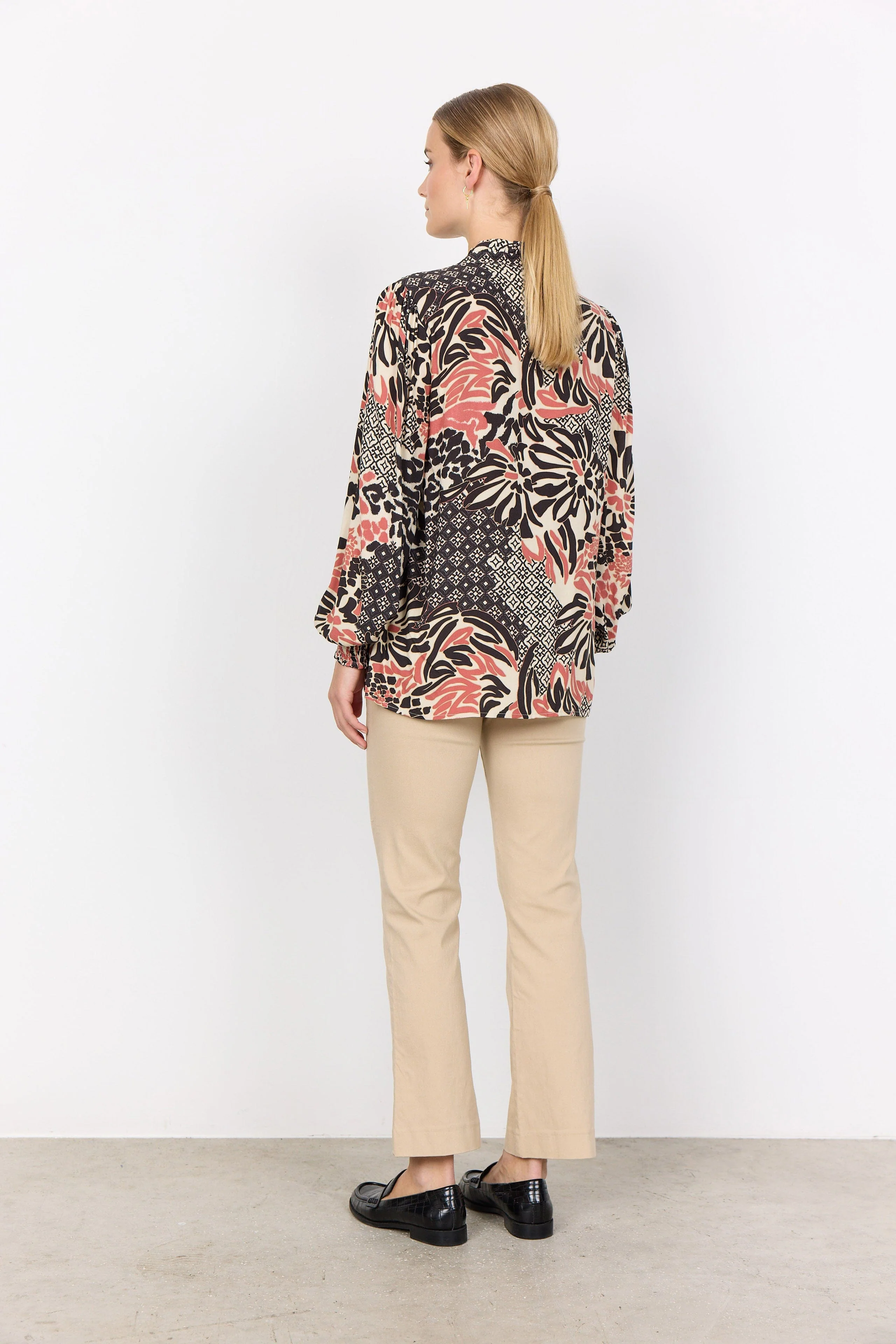 Olette Printed Blouse - Blush Combi - Image 4