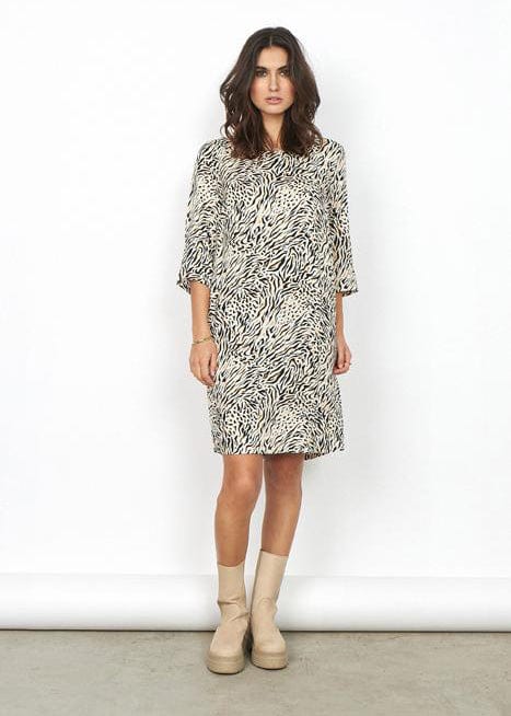 Onassis Animal Print Dress - Biscuit - Image 3