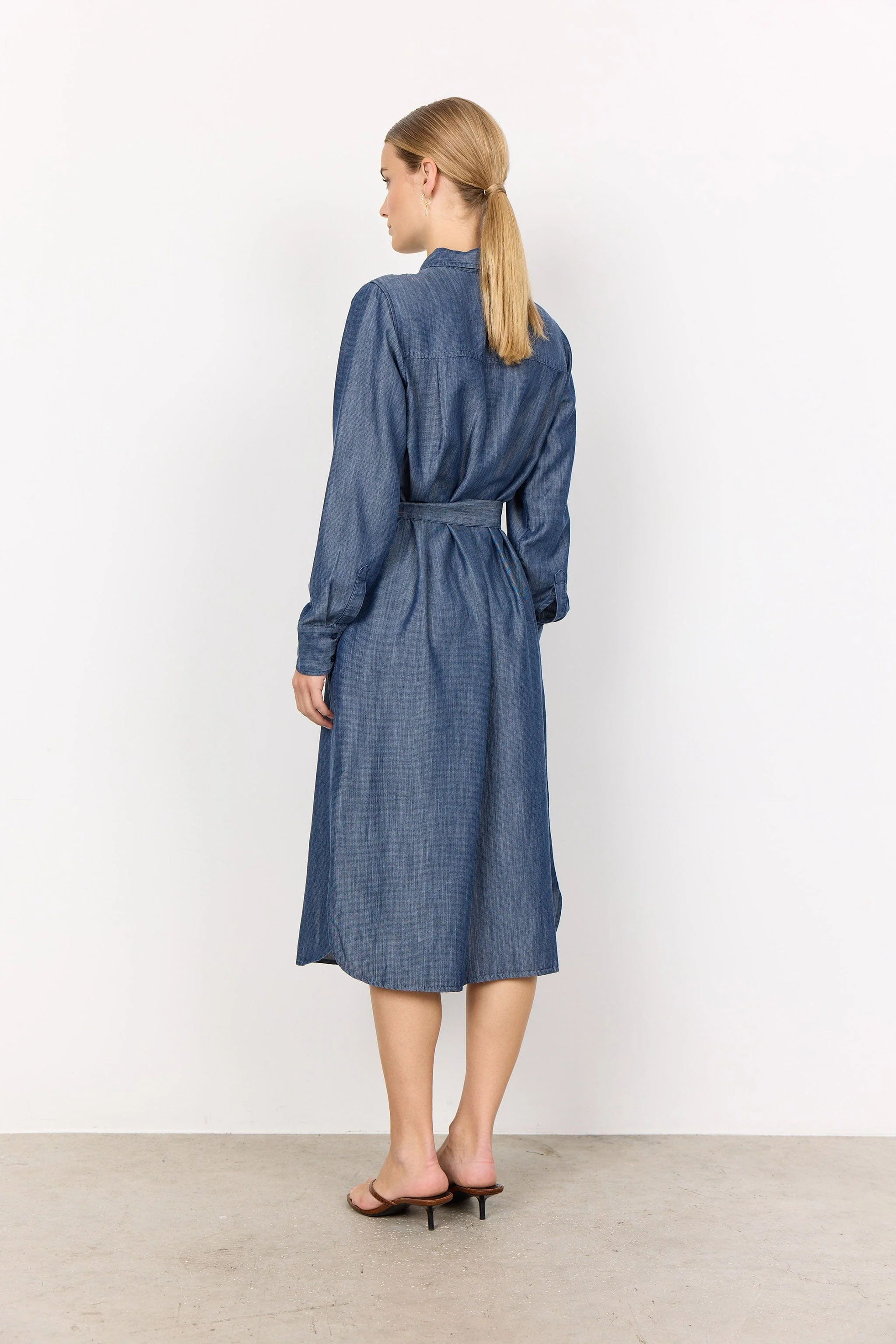 Ontario Lyocell Dress - Medium Blue Denim - Image 4