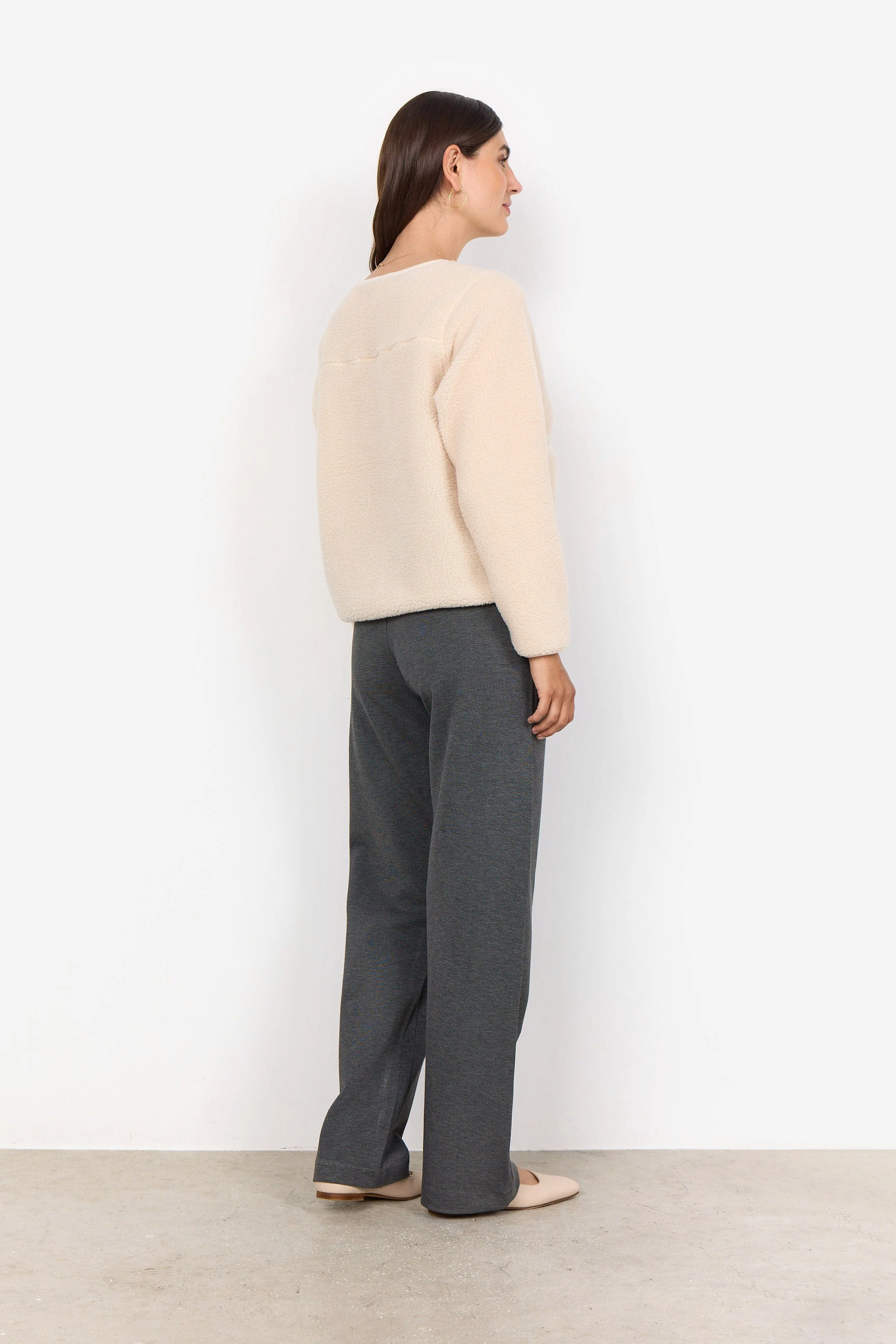 Onyx Fleece Cardigan - Cream - Image 5