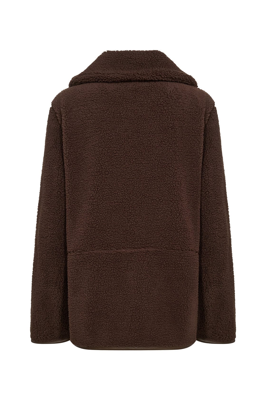 Onyx Wide Collar Fleece Jacket - Hot Fudge - Image 6